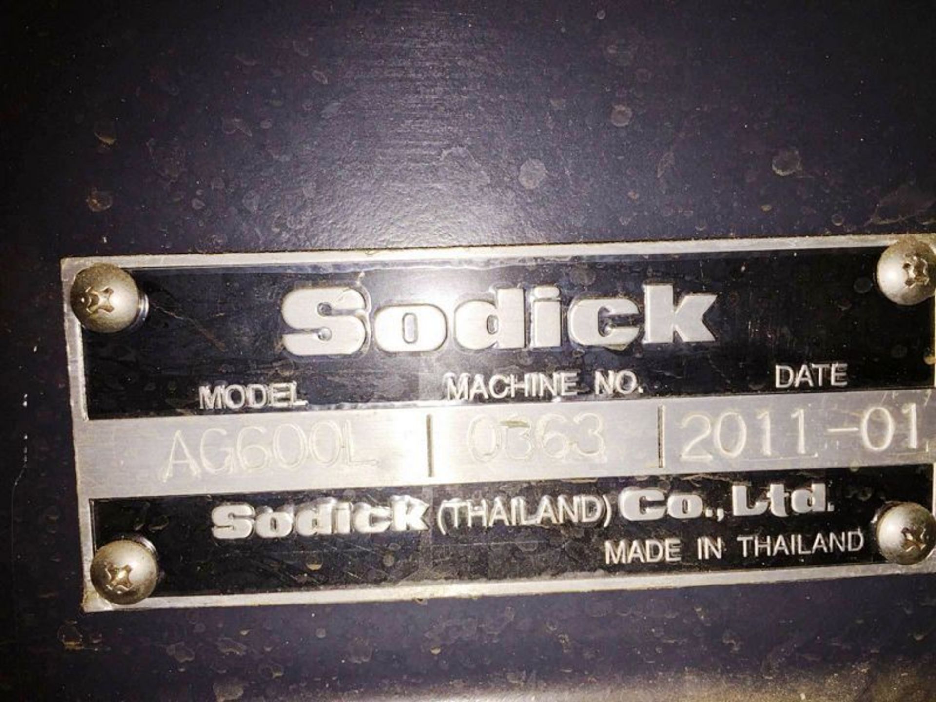 SODICK AG600L CNC 5-AXIS WIRE CUT ELECTRICAL DISCHARGE MACHINE (EDM), S/N 363, New 2011 - Image 5 of 7