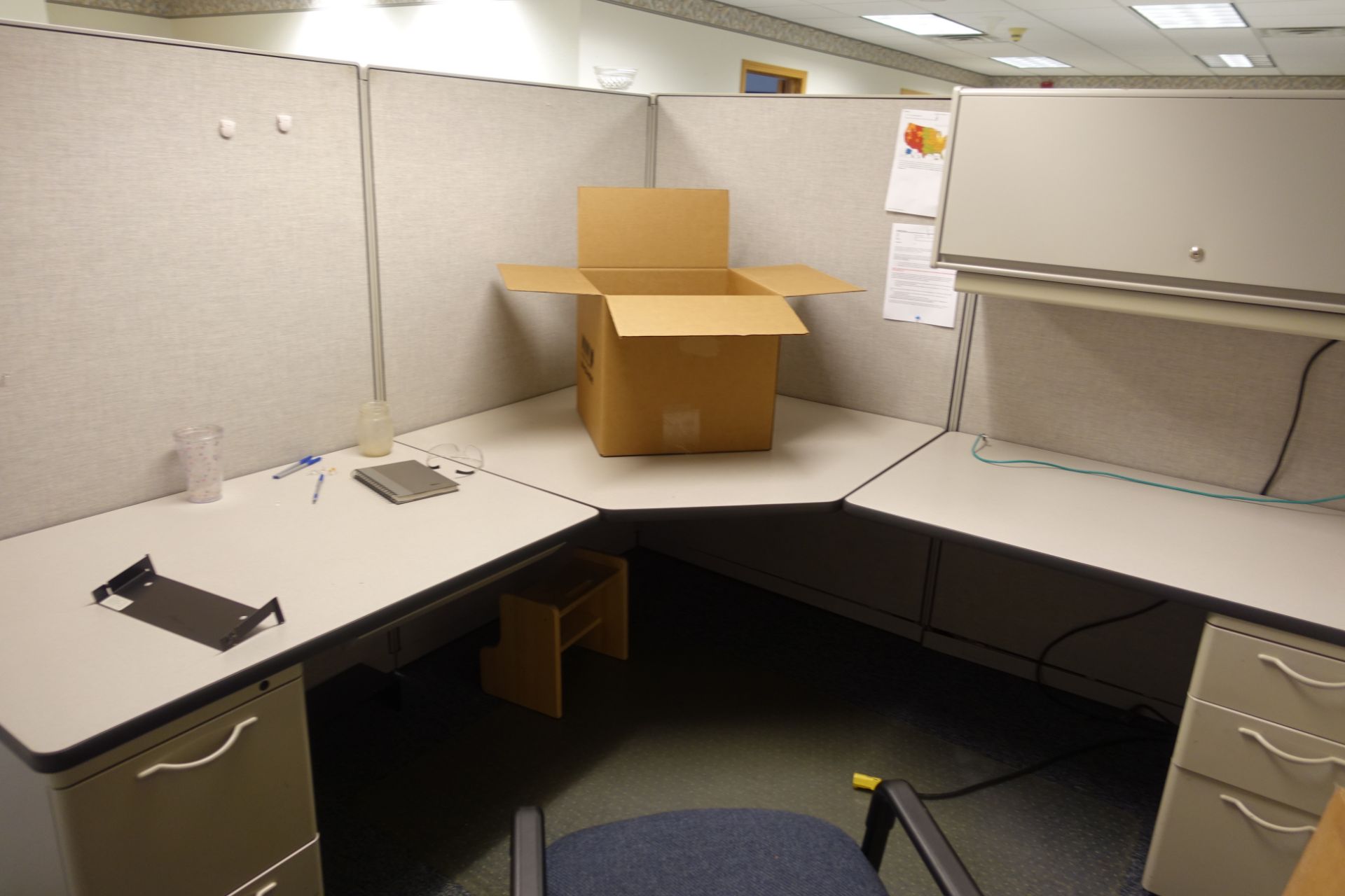 1-LOT Office Furniture: (5) Cubicle Desks - Image 2 of 3