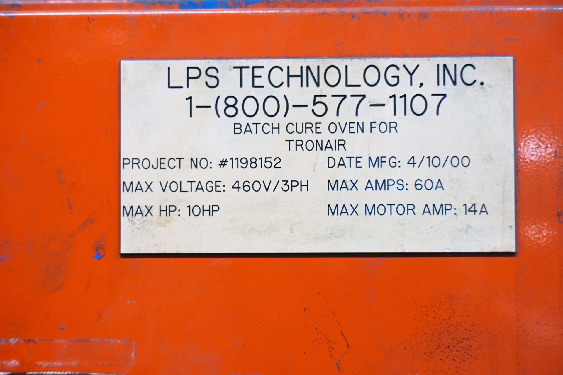 LPS Technology Inc Batch Cure Oven - Image 7 of 7