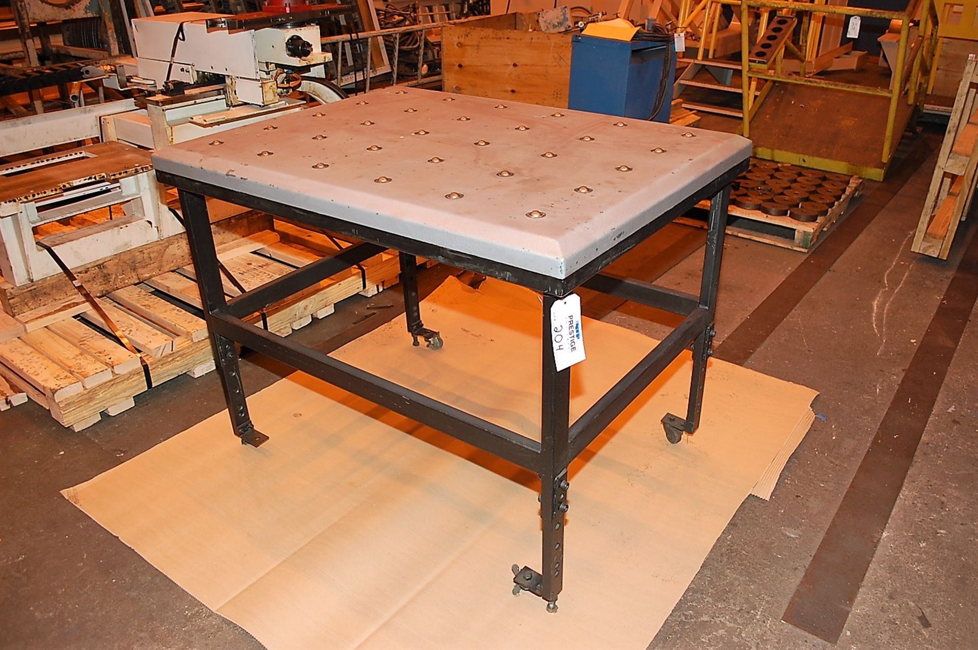 Adjustable Roller Table, 47.5’’L x 35.5’’W x 37.5’’H
