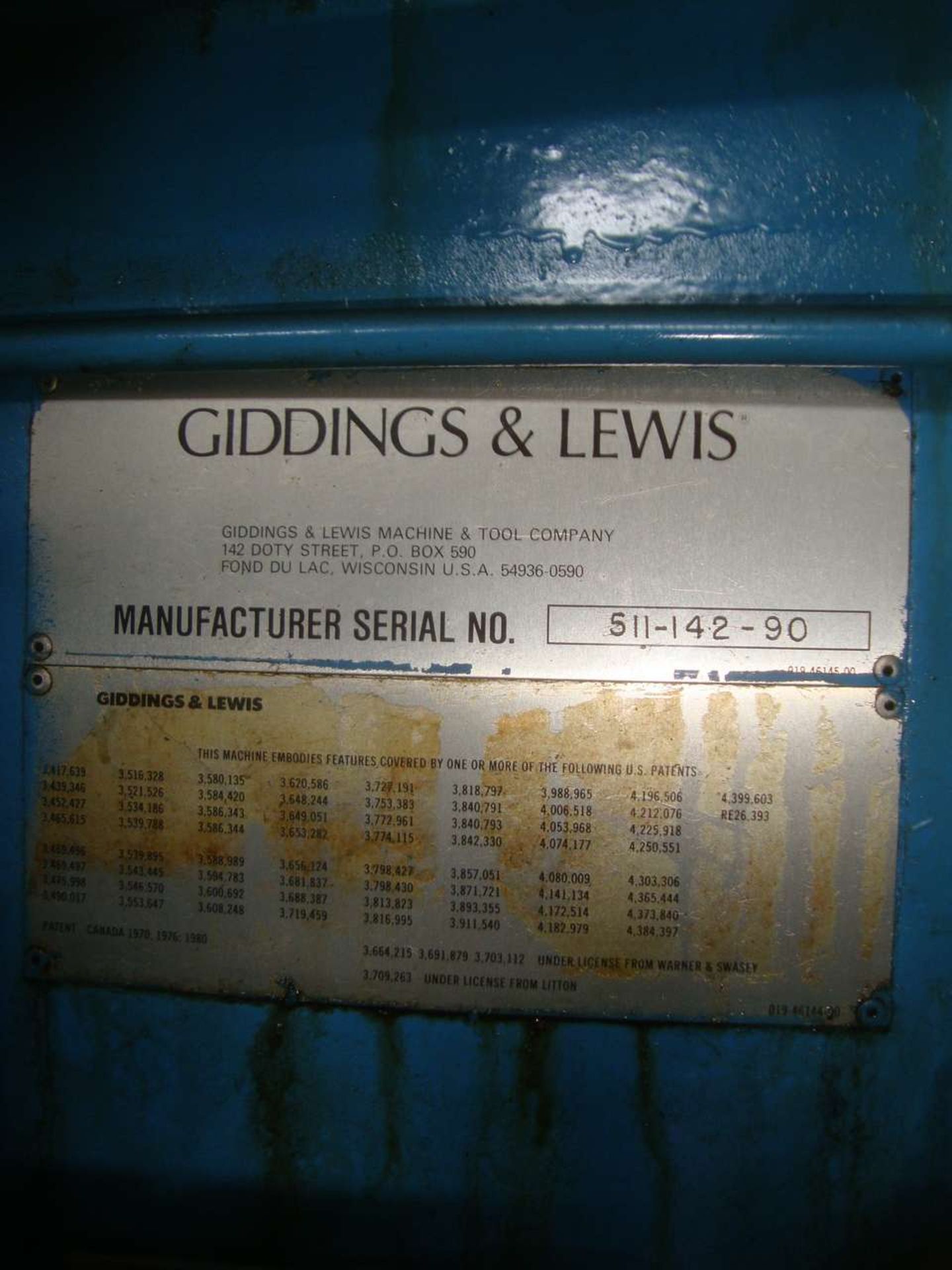 Giddings & Lewis 36 CNC Vertical Boring Mill - Image 12 of 12