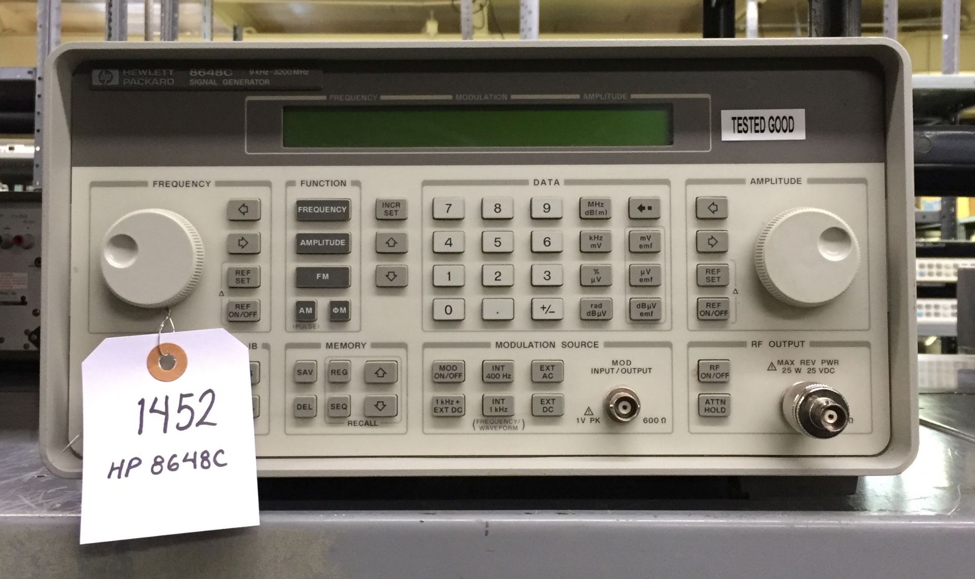 HP 8648C Opt's 1E5/1EA Signal Generator