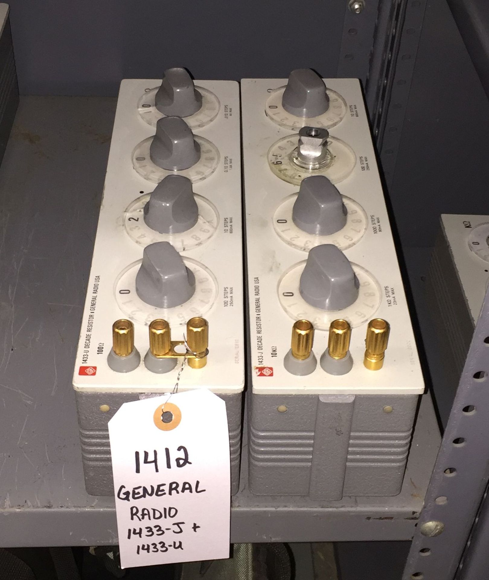 Lot of General Radio 1433-J + 1433-U Decade Resistors