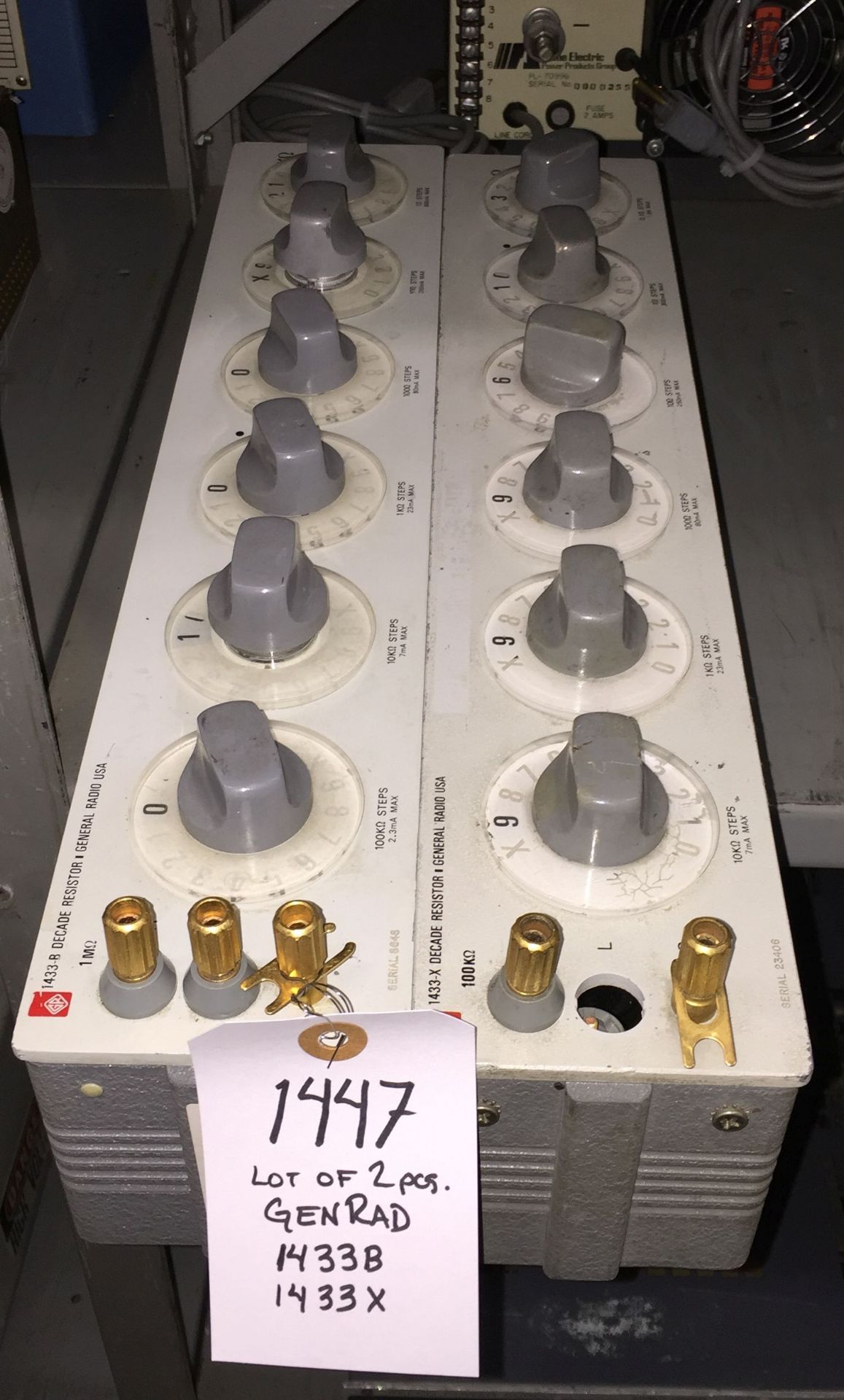 Lot of (1) General Radio 1433-B Deacde Resistor / 1433-X Decade Resistor