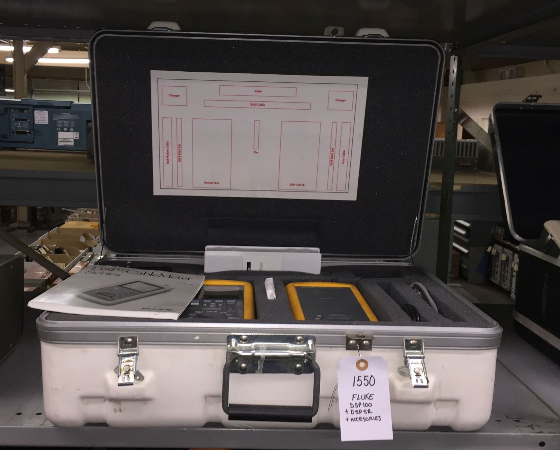 Fluke DSP-100 LAN Cable Meter + DSP-SR + Case + Accy's