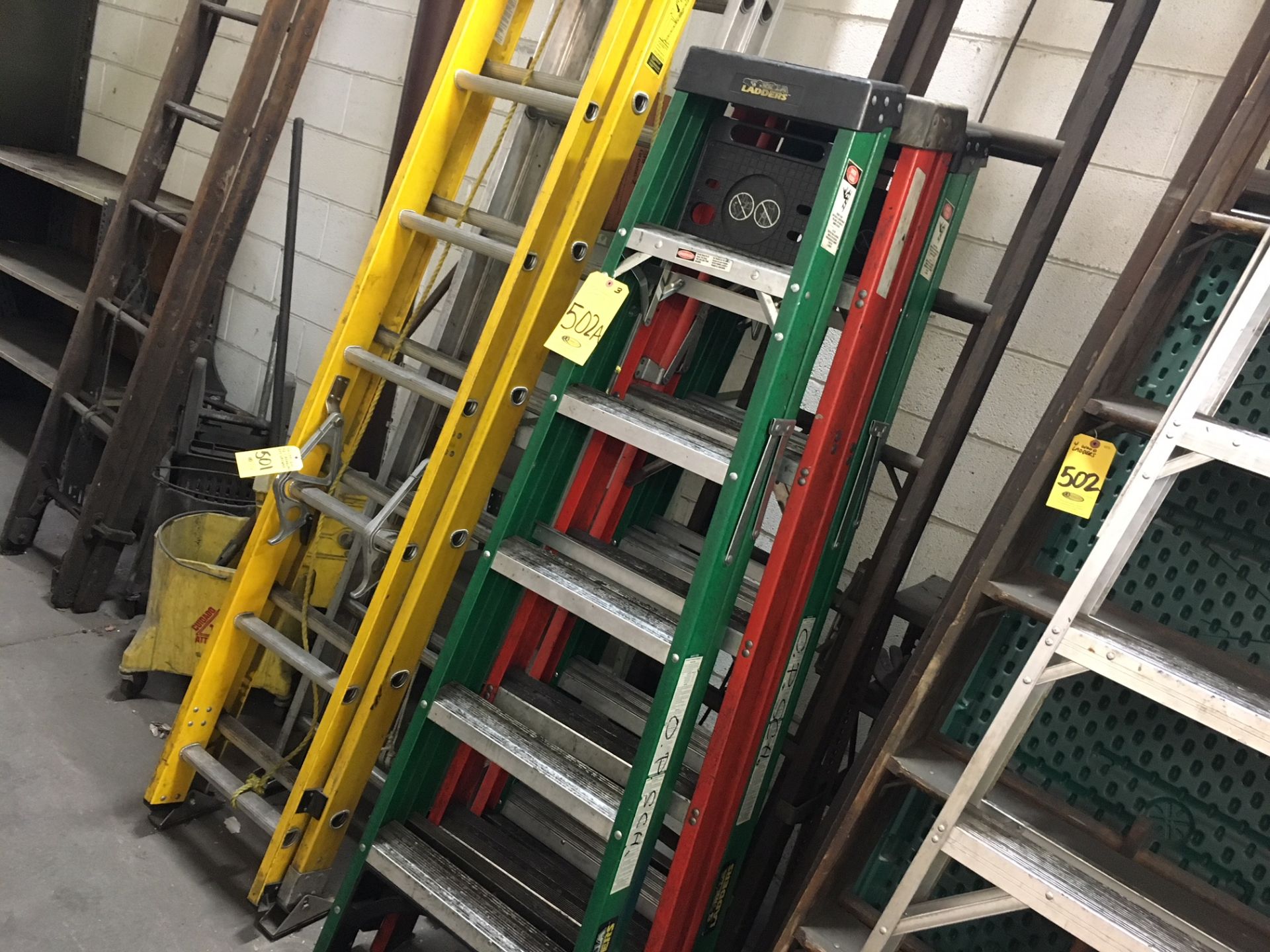 (3) 6 FT FIBERGLASS STEP LADDERS