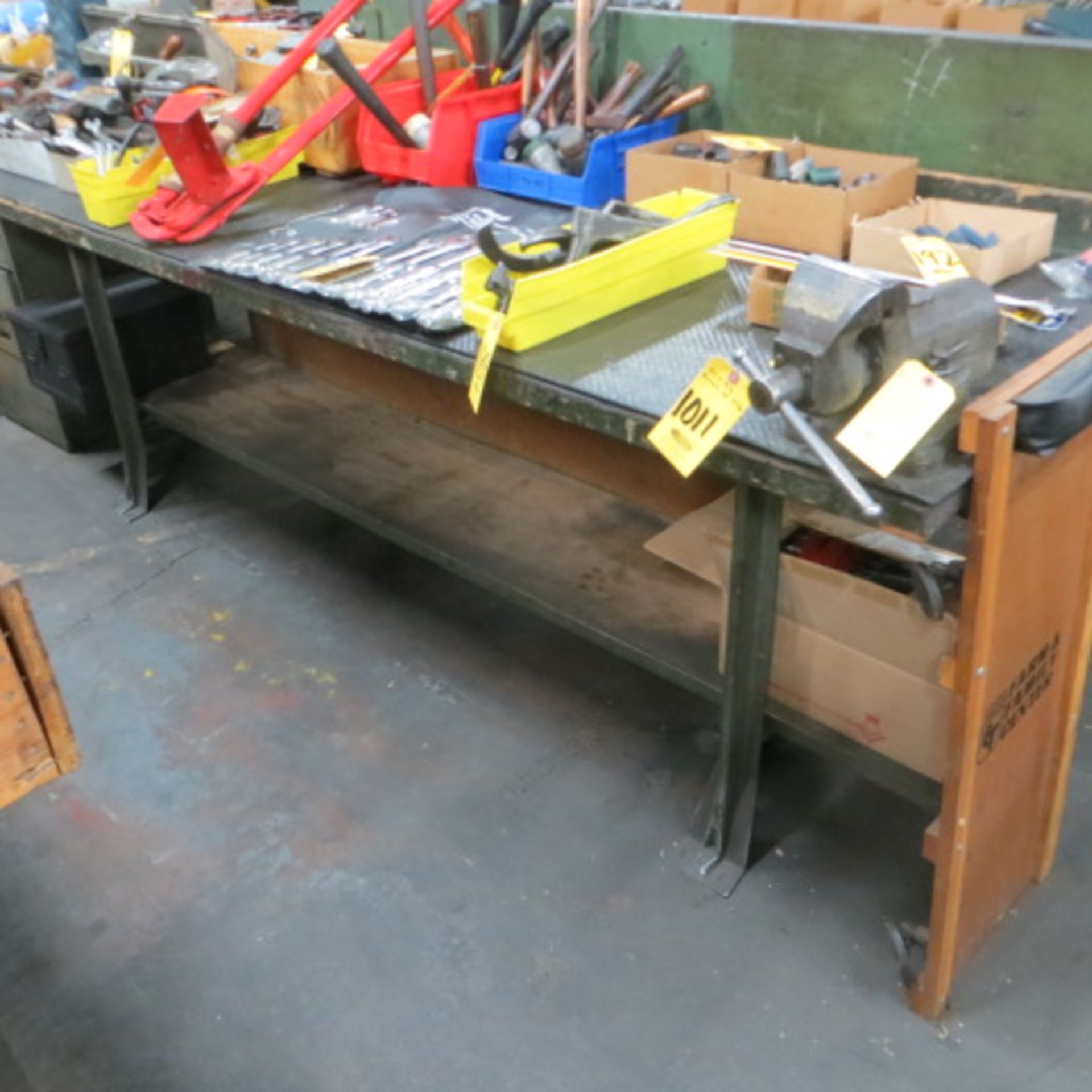 30 IN X 96 IN BENCH WITH VISE