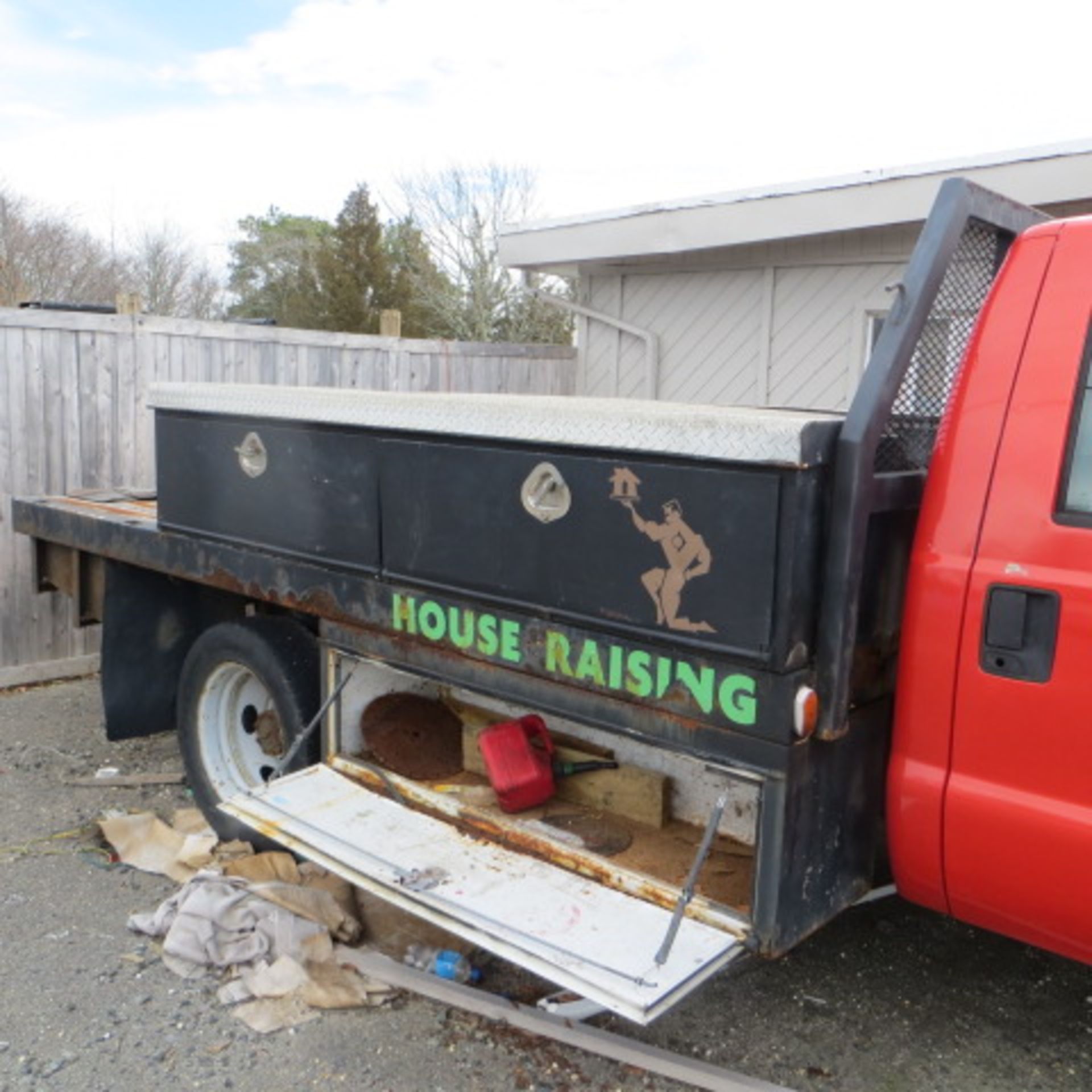 2002 FORD F-450 XLT Super Duty Power Stroke V8 Diesel Dually Stakebody Truck, Gooseneck Bed Hitch - Image 7 of 7