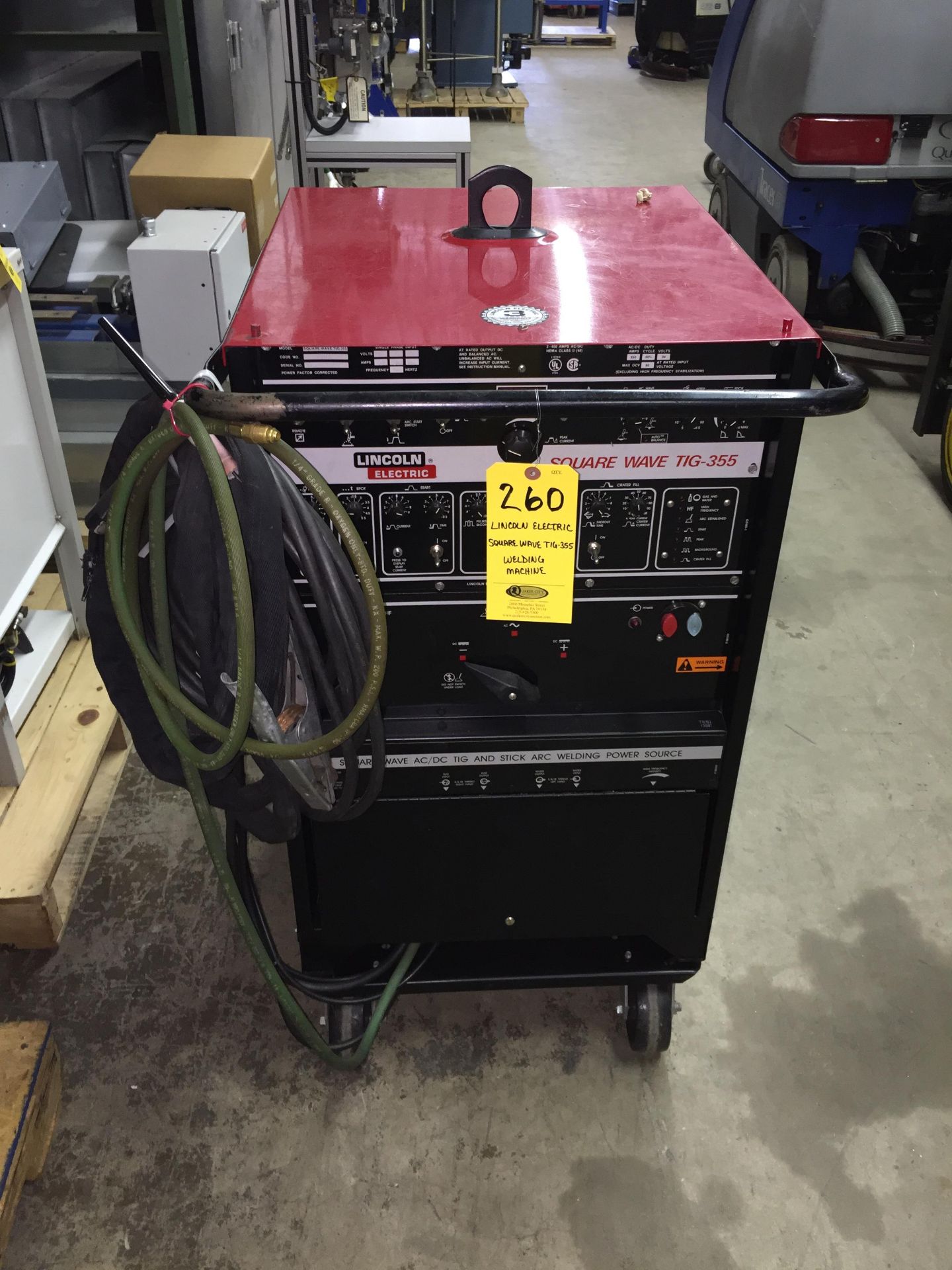 Lincoln Electric Square Wave TIG-355 Welding Machine W/ water cooler