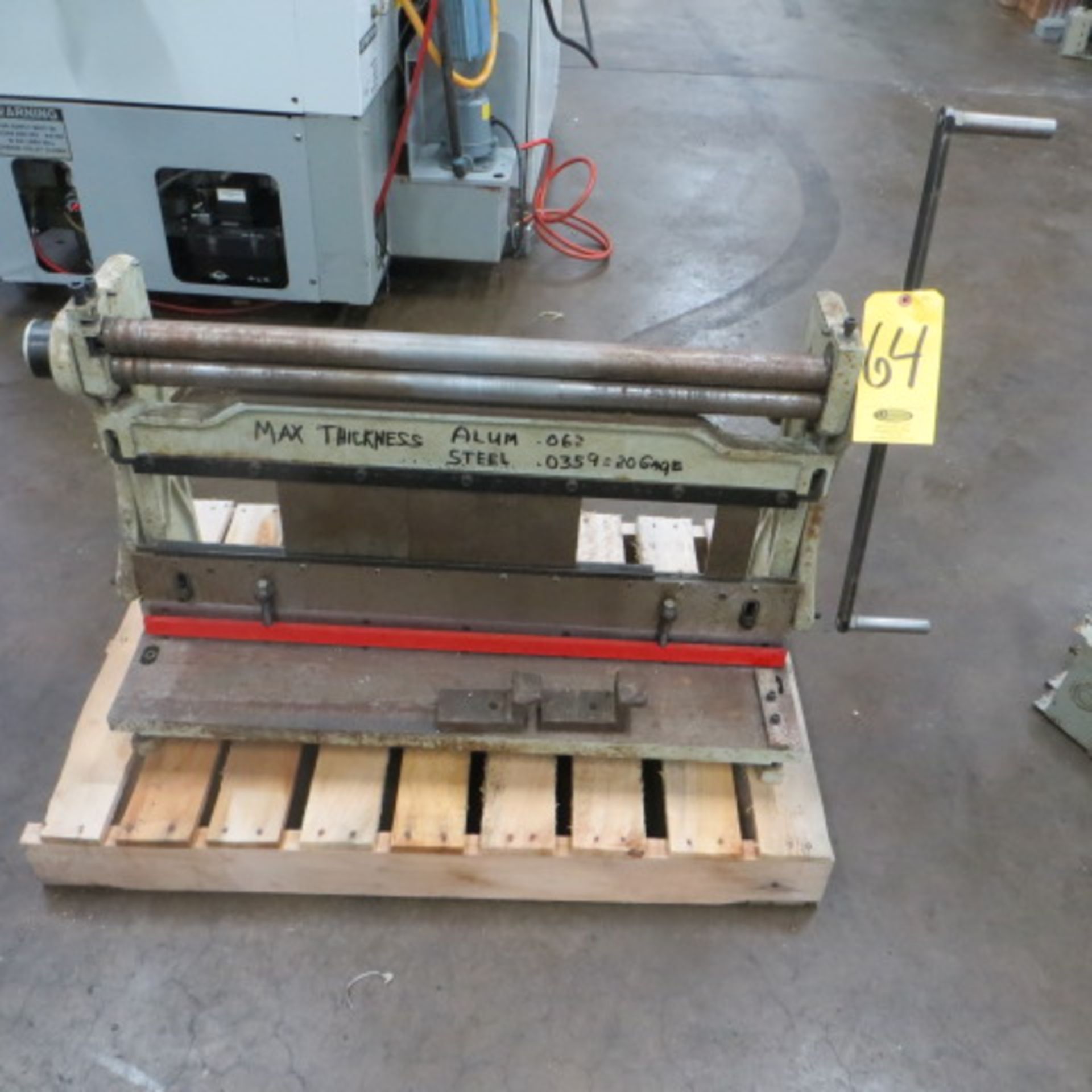 30 IN COMBO PINCH ROLLER/BRAKE/SHEAR, BELIEVED TO BE A JET-ROLL NEEDS BLOCK