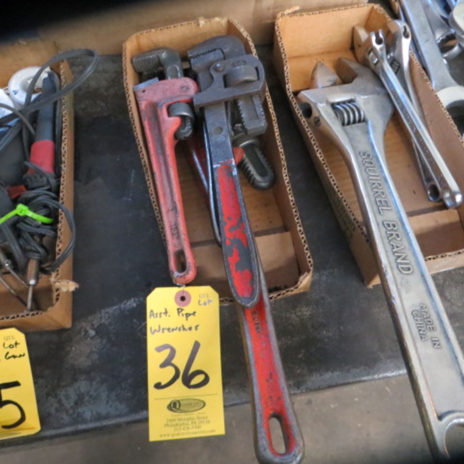 ASSORTED PIPE WRENCHES TO 18"