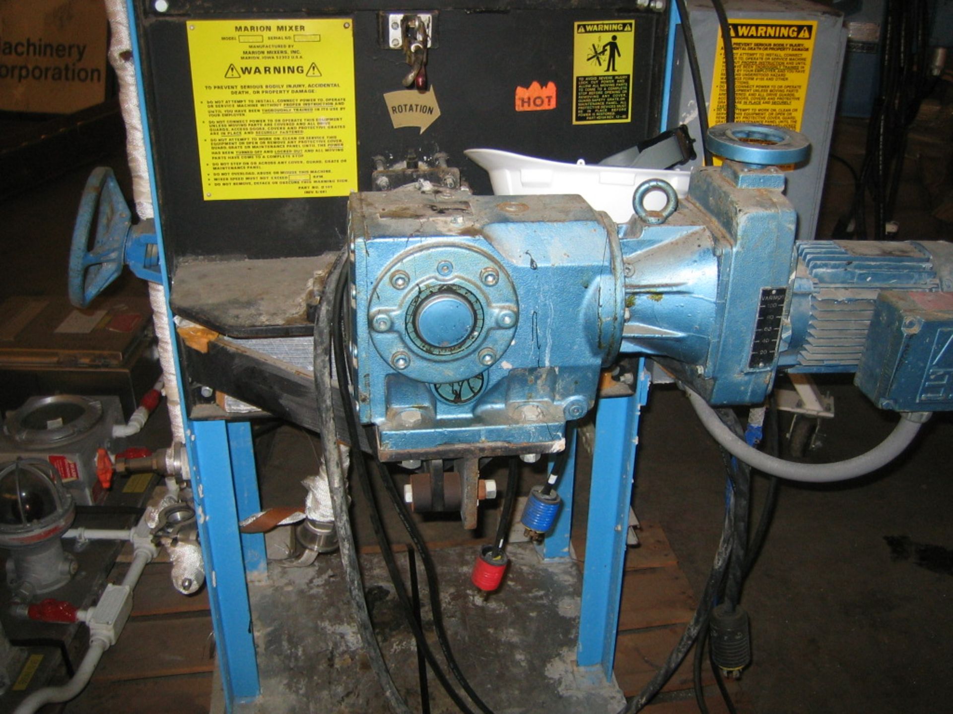 Marion model B1212 steel paddle blender. Approximately 1 cubic foot working capacity. - Image 2 of 4