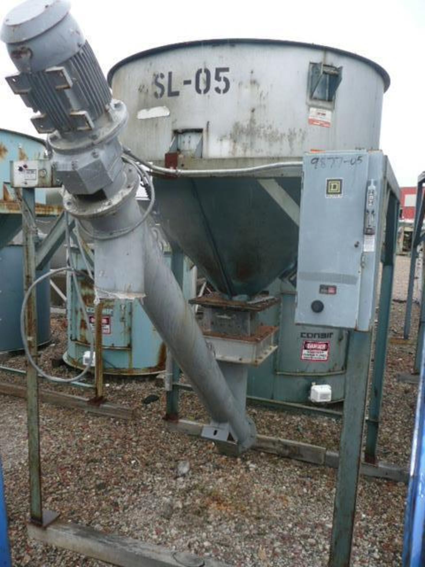 Used Conair insulated drying hopper having an approximate working