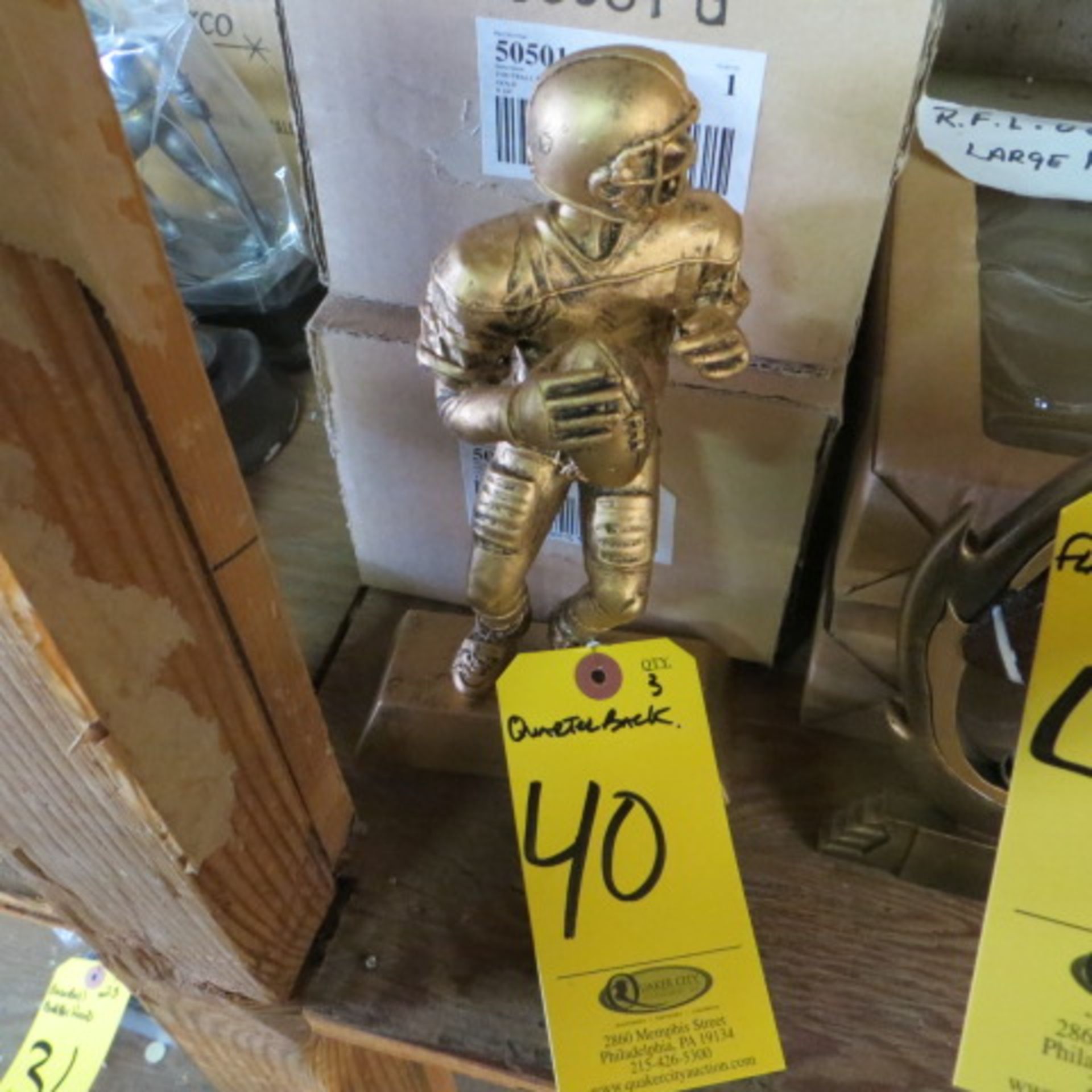 RESIN QUARTERBACK TROPHIES (3)