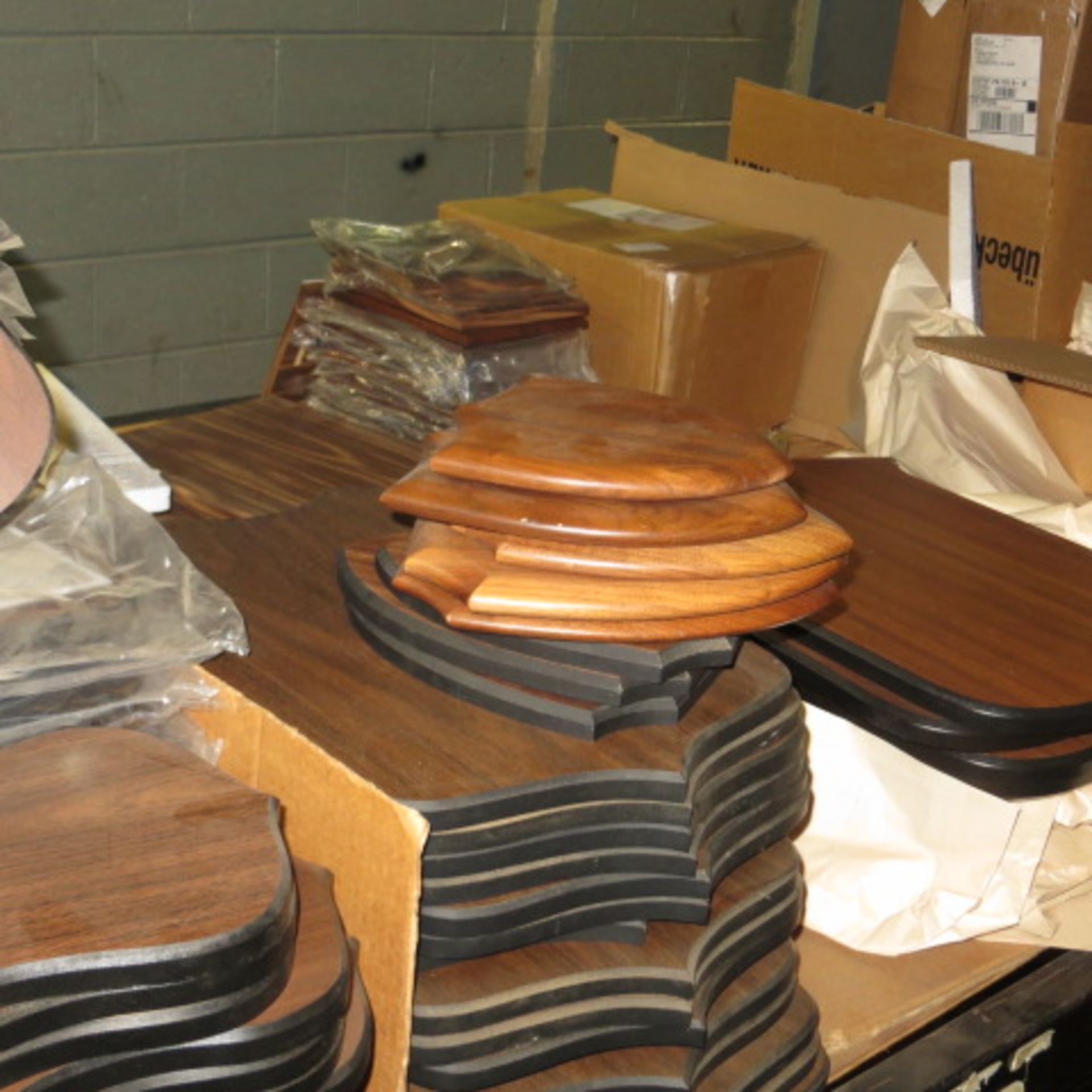 ASST. PLAQUE PARTS-CHERRY, WALNUT & OAK (RACKS NOT INCLUDED) - Image 12 of 15