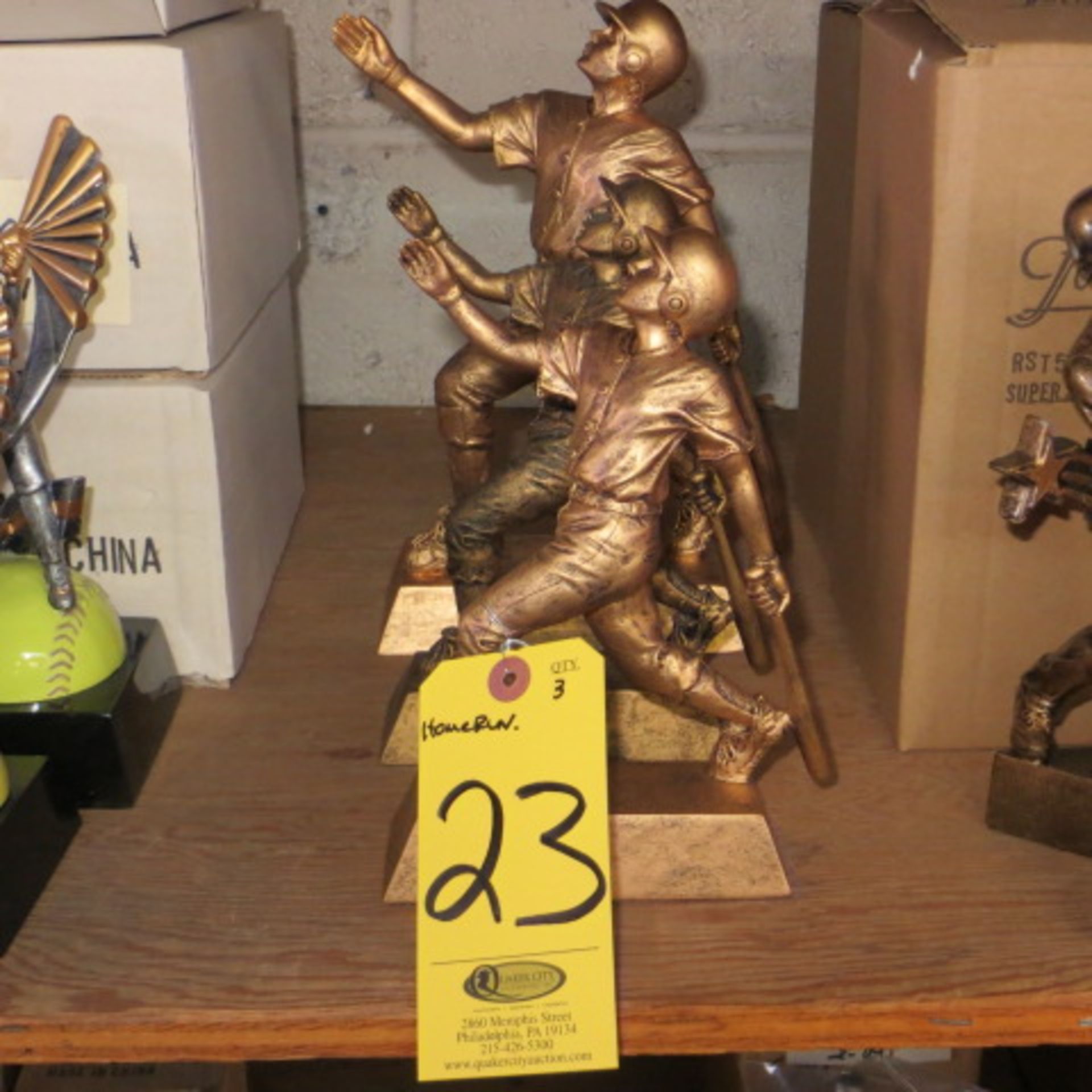 RESIN HOMERUN TROPHIES (3)