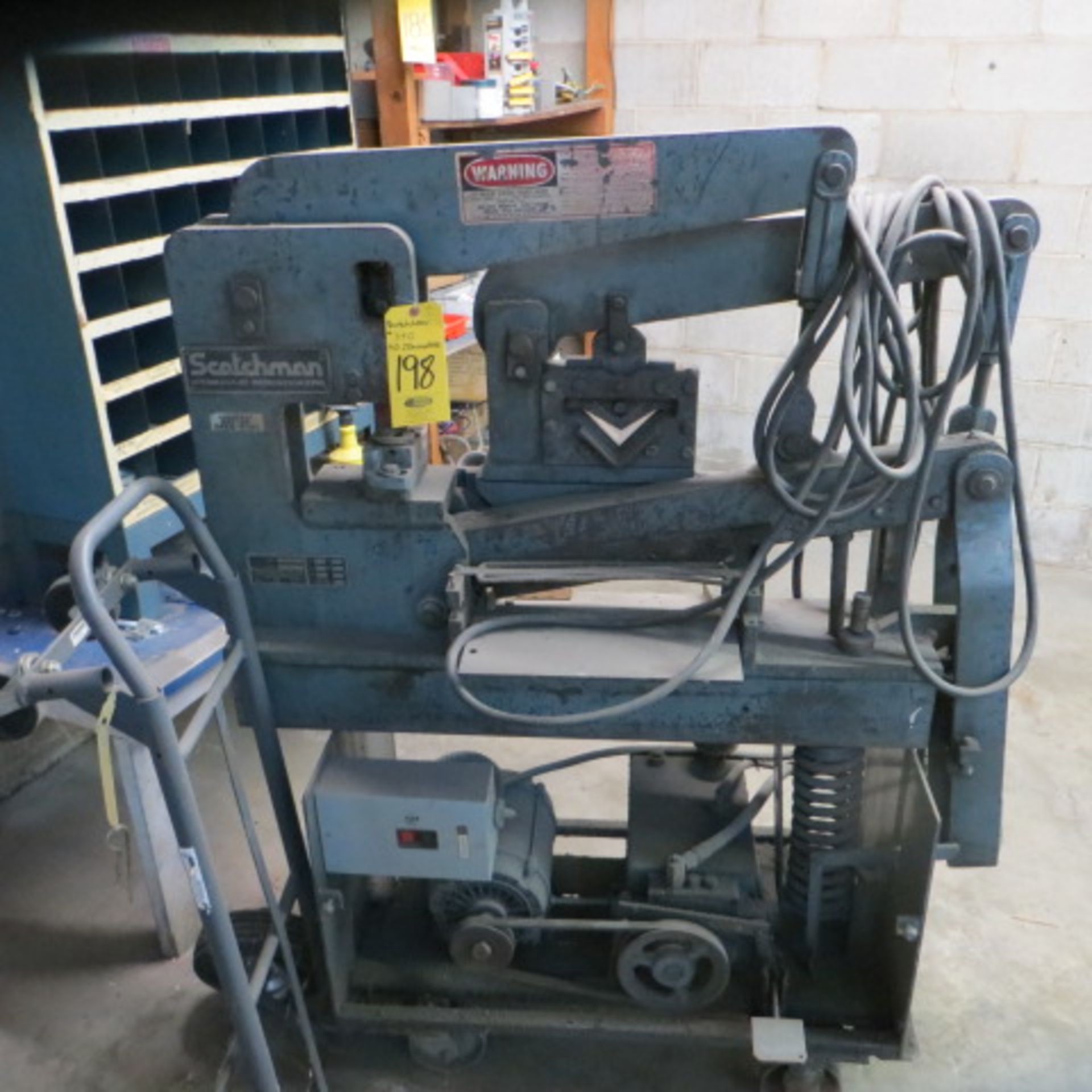 SCOTCHMAN 3140 HYDRAULIC IRONWORKWER WITH CART, S/N 7429X71081