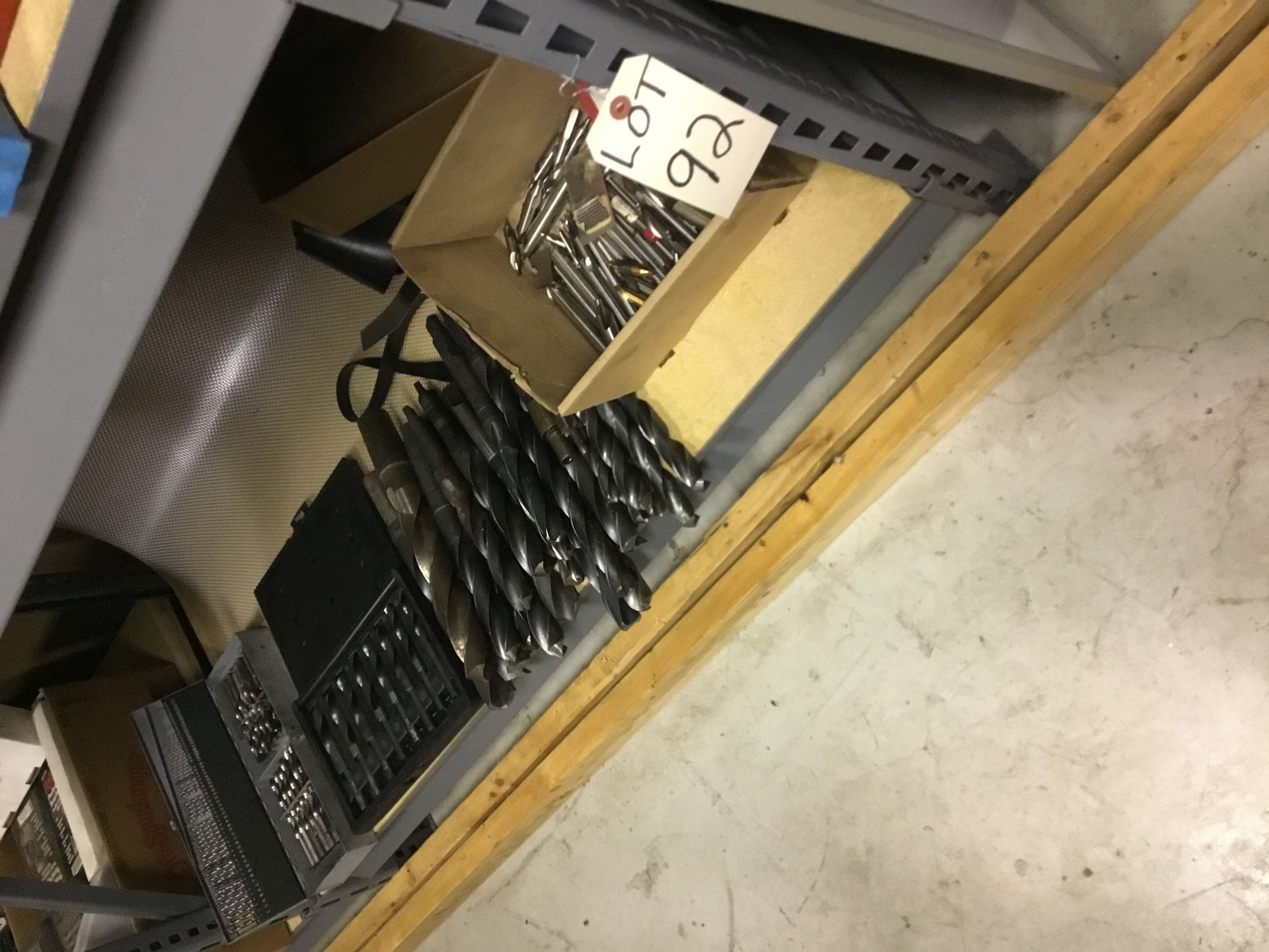 Lot Drills on the bottom shelf