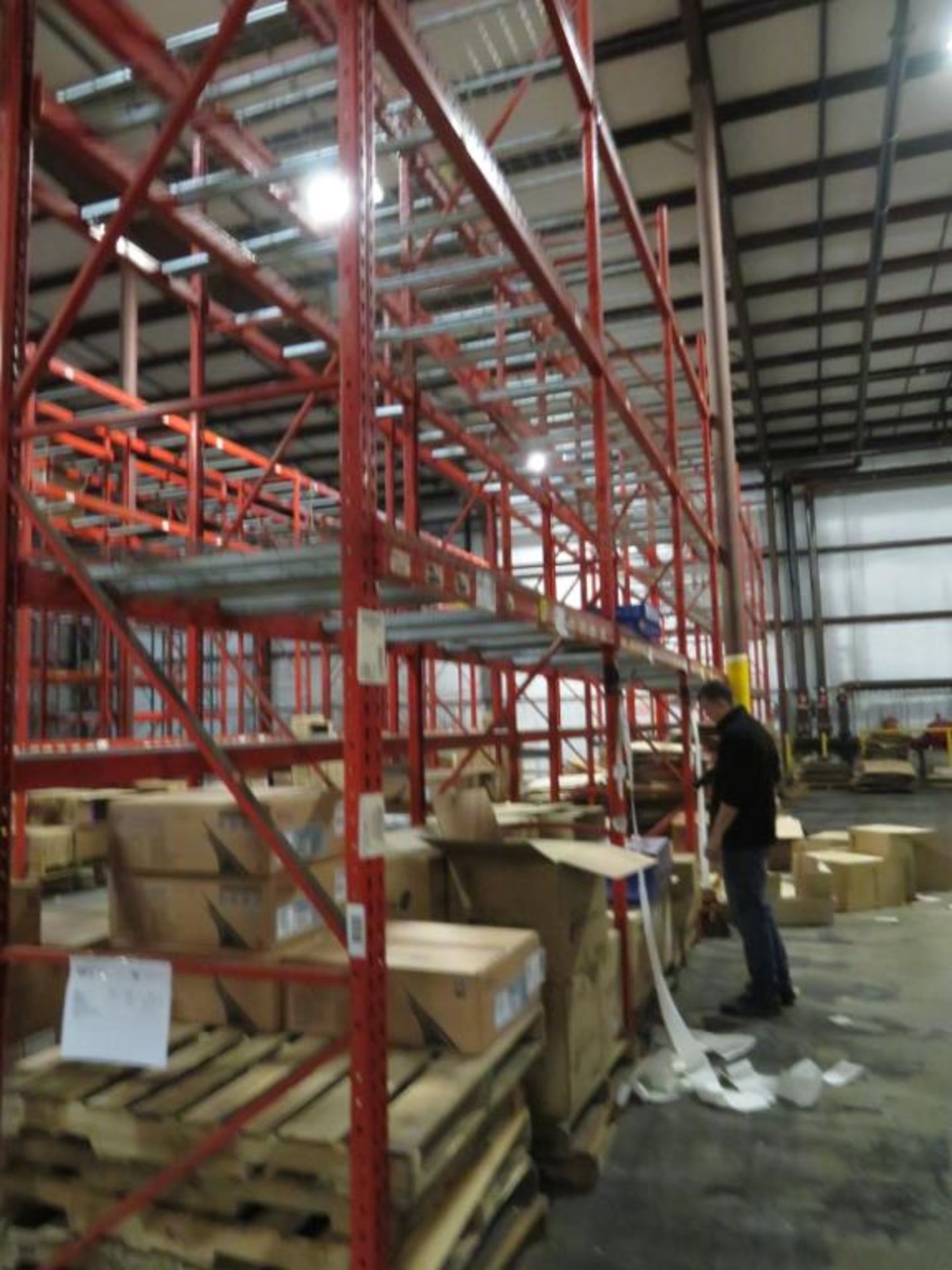 Paltier Pallet Racking 9 uprights 3"x 2 1/4", 42" wide and 18' tall, 48 beams 4 1/8" x 2 3/4" & 8' - Image 2 of 4