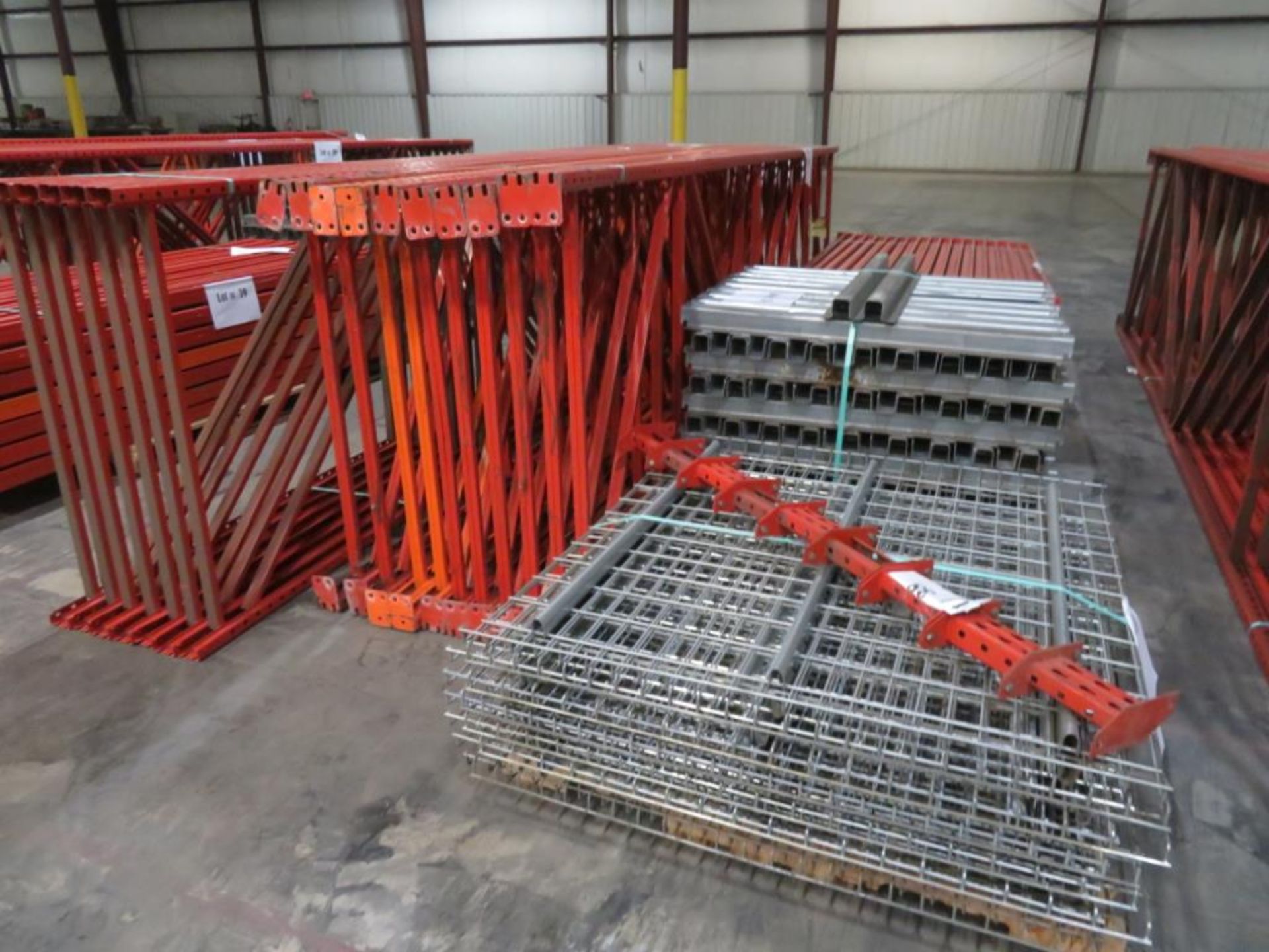 Paltier pallet racking 7 uprights 48" wide and 18' tall, 10 uprights 48" wide and 16' tall, 108 - Image 8 of 12