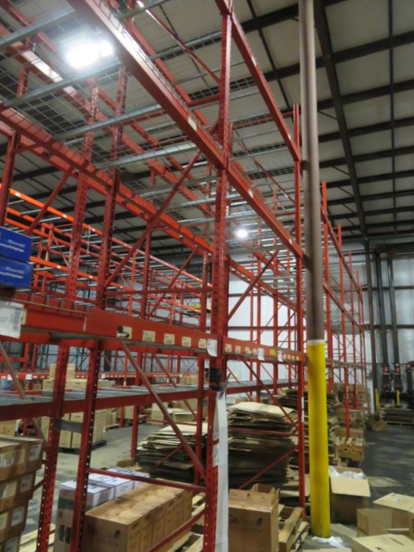 Paltier Pallet Racking 9 uprights 3"x 2 1/4", 42" wide and 18' tall, 48 beams 4 1/8" x 2 3/4" & 8' - Image 4 of 4