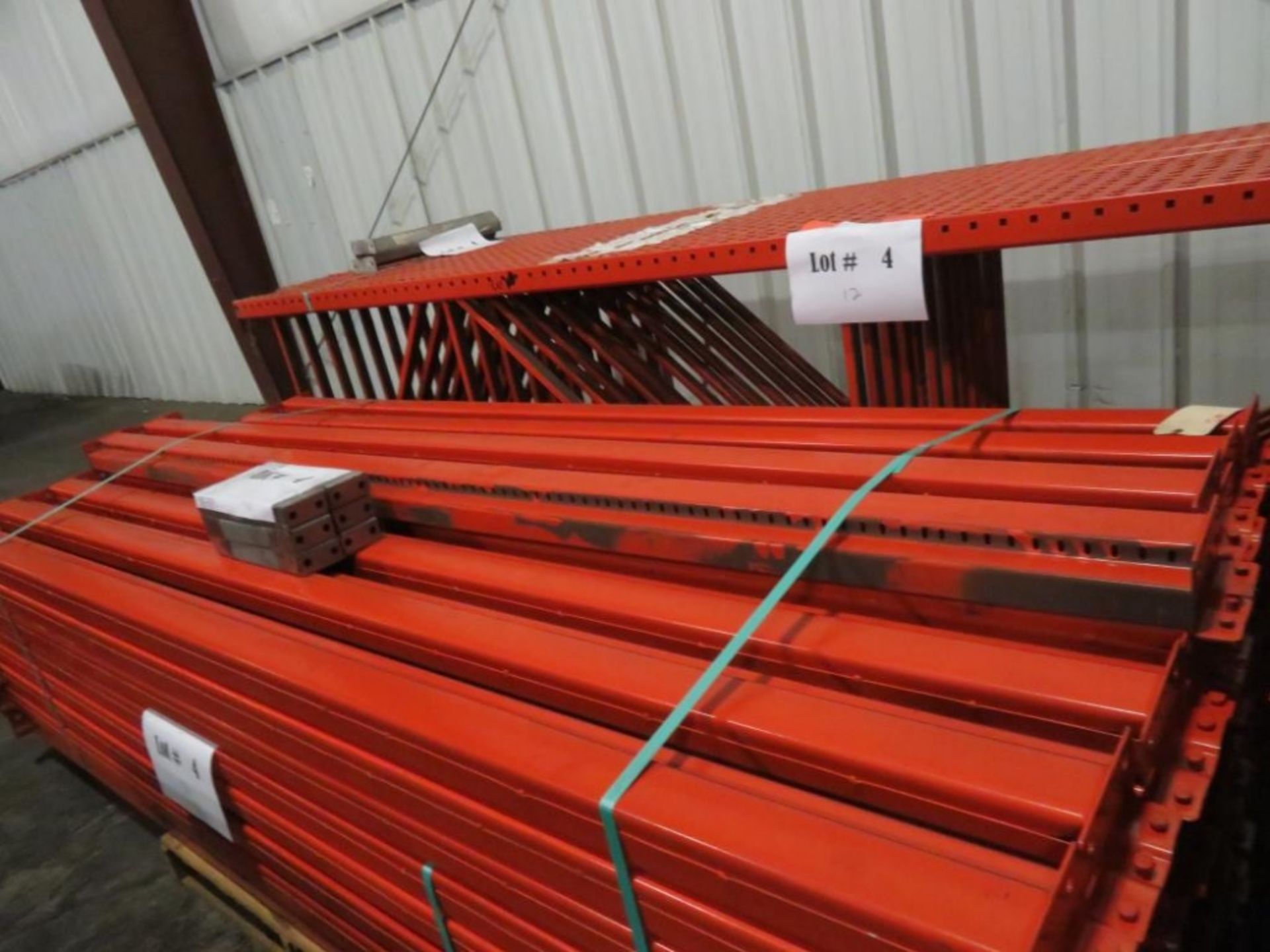 Paltier Pallet Racking 12 uprights 3"x 2 3/4", 42" wide and 18' tall, 66 beams 4 1/2 "x 2 3/4" & - Image 2 of 7