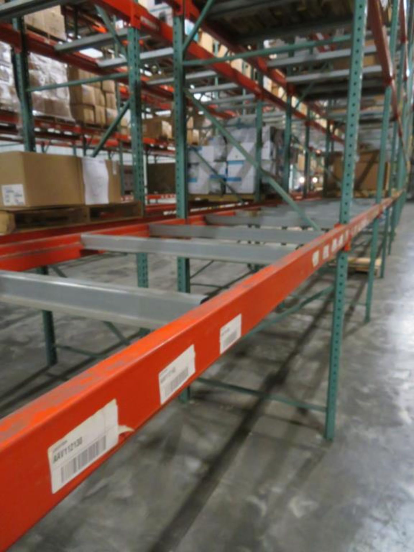 Interlake Pallet Racking 11 uprights 3"x 2 3/4", 44" wide and 20' tall, 80 beams 4" x 2 3/4" & 8' - Image 5 of 7