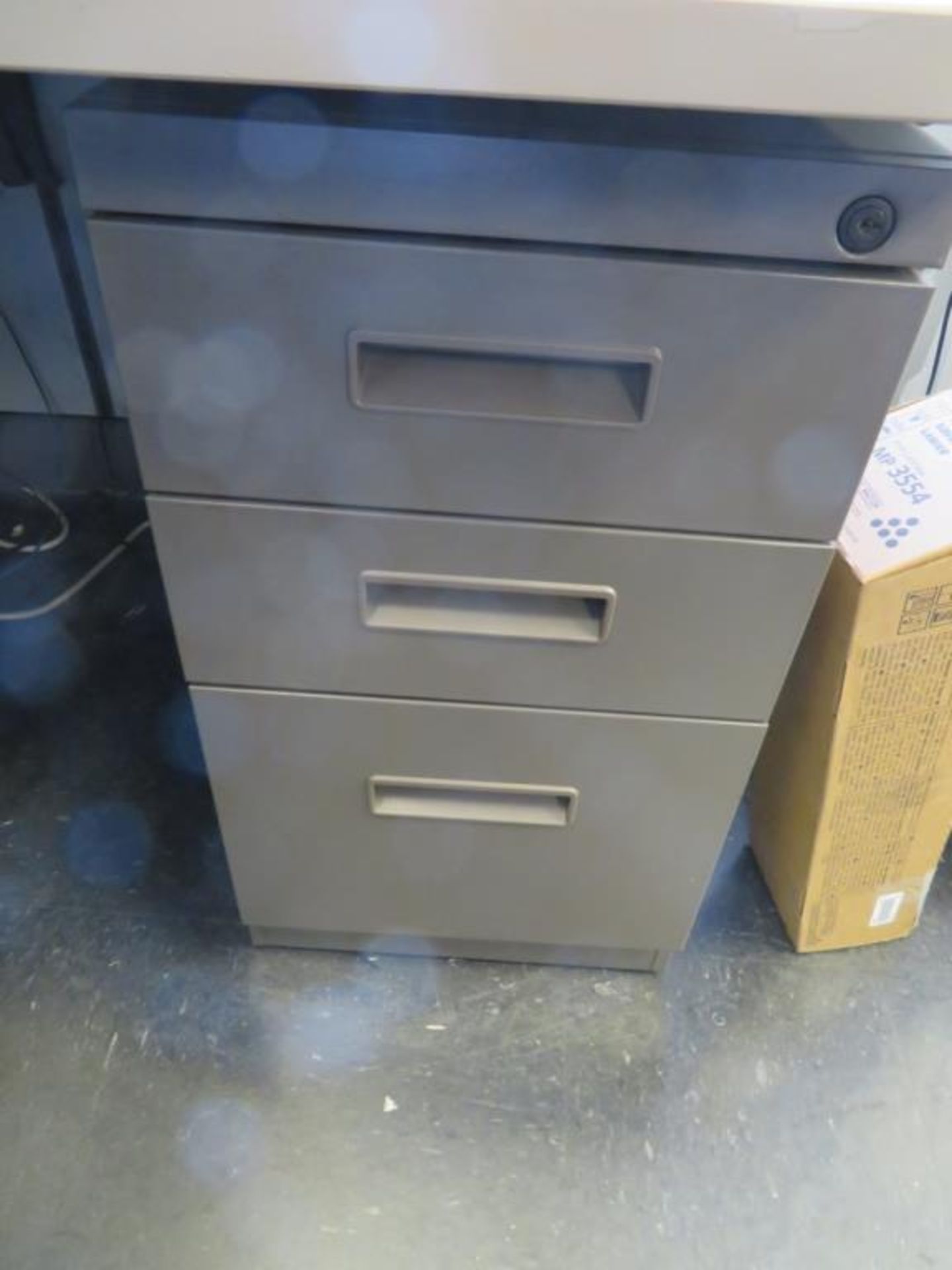 3 drawer Meridian pedestal file cabinet