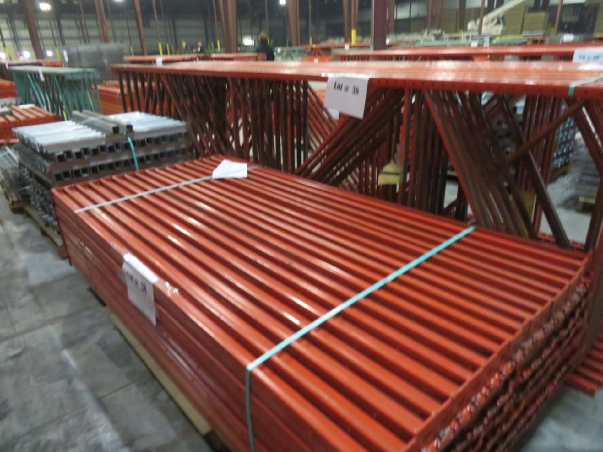 Paltier pallet racking 7 uprights 48" wide and 18' tall, 10 uprights 48" wide and 16' tall, 108 - Image 11 of 12