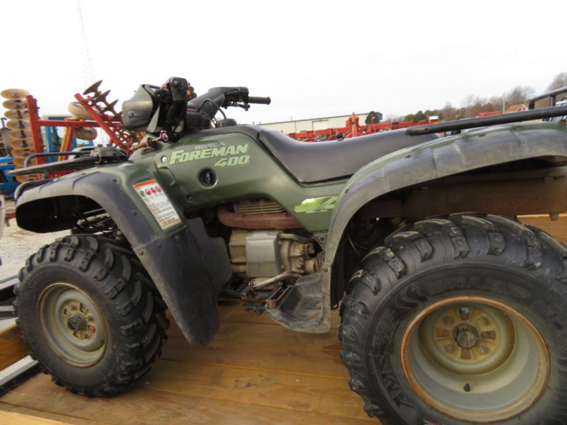 1998 Honda Foreman 400 4 wheeler(title) w/ winch, 3,381 miles, 4x4, 48 inch cycle country snow plow, - Image 2 of 7