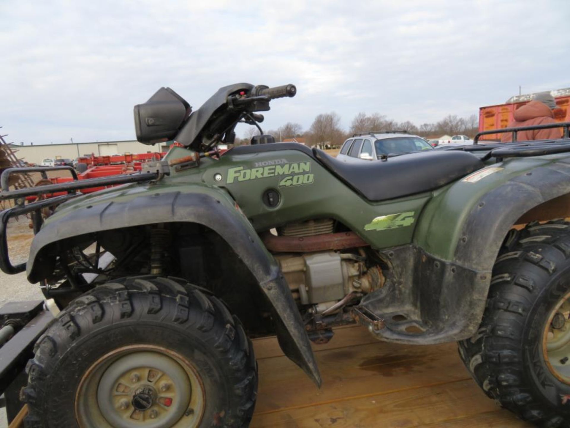 1998 Honda Foreman 400 4 wheeler(title) w/ winch, 3,381 miles, 4x4, 48 inch cycle country snow plow, - Image 3 of 7