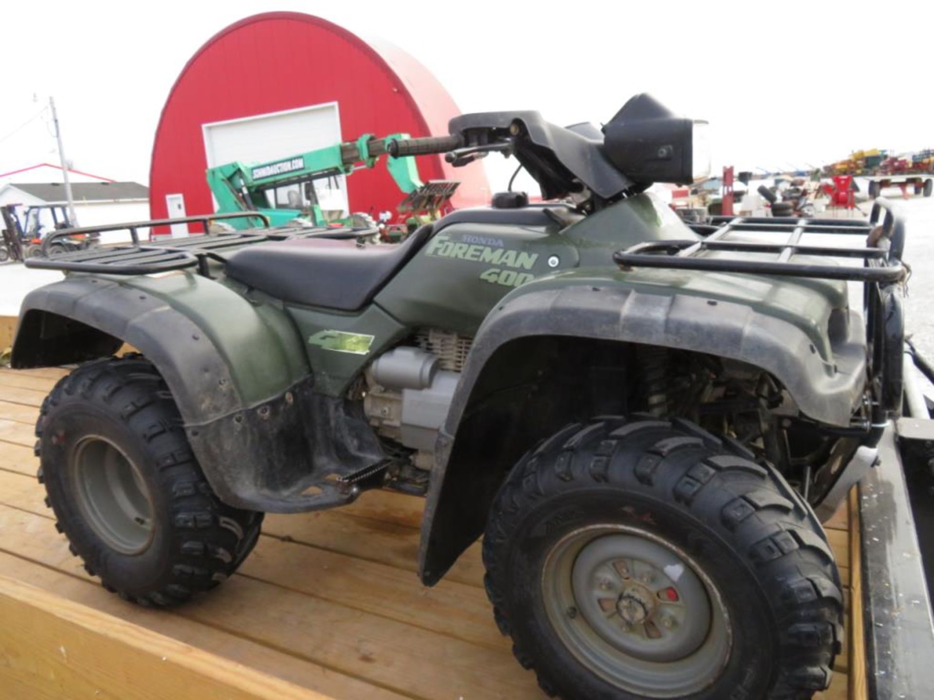 1998 Honda Foreman 400 4 wheeler(title) w/ winch, 3,381 miles, 4x4, 48 inch cycle country snow plow, - Image 5 of 7