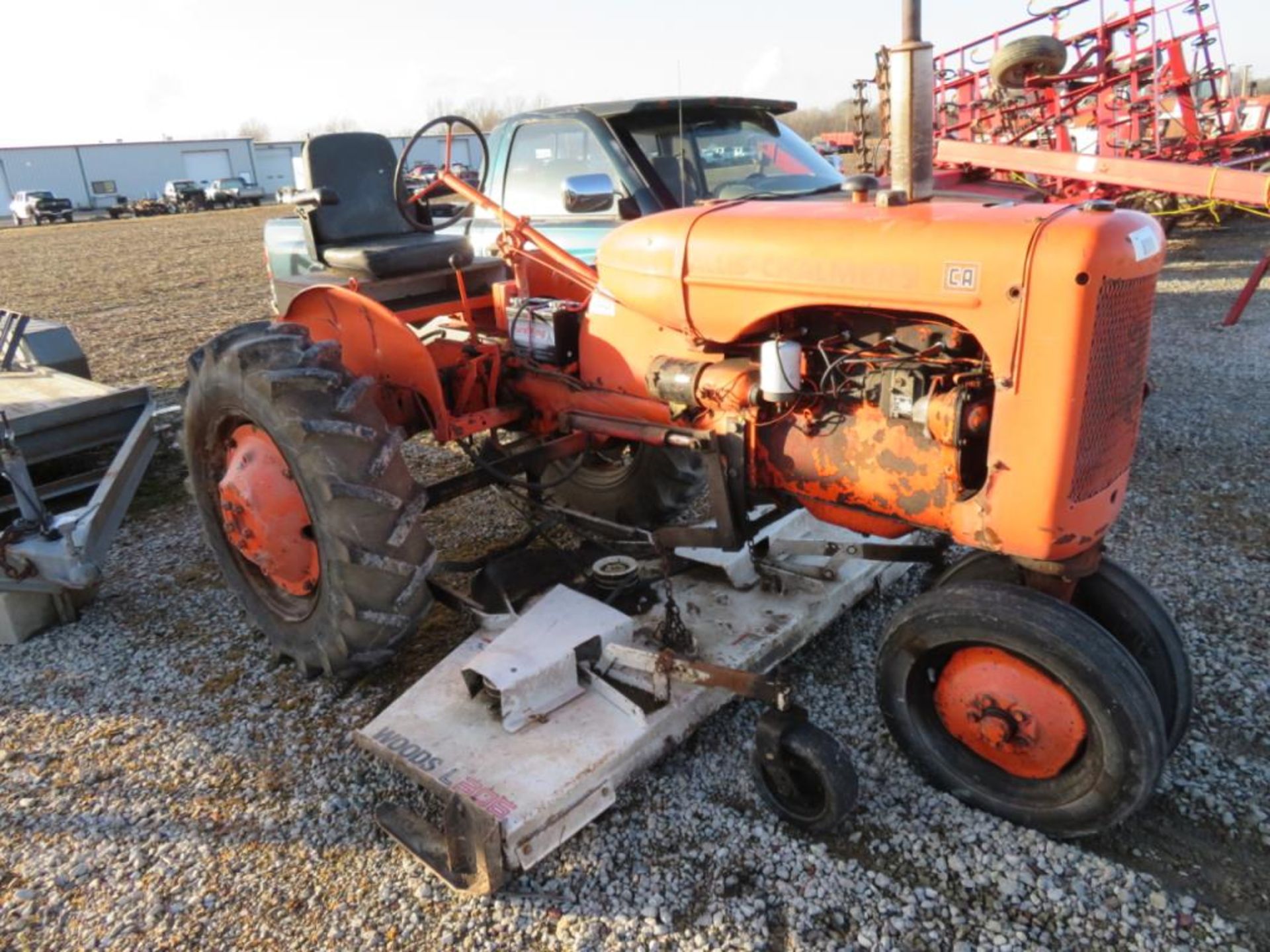 1949 Allis Chalmers C Tractor (runs) W L306 Woods Belly Mover