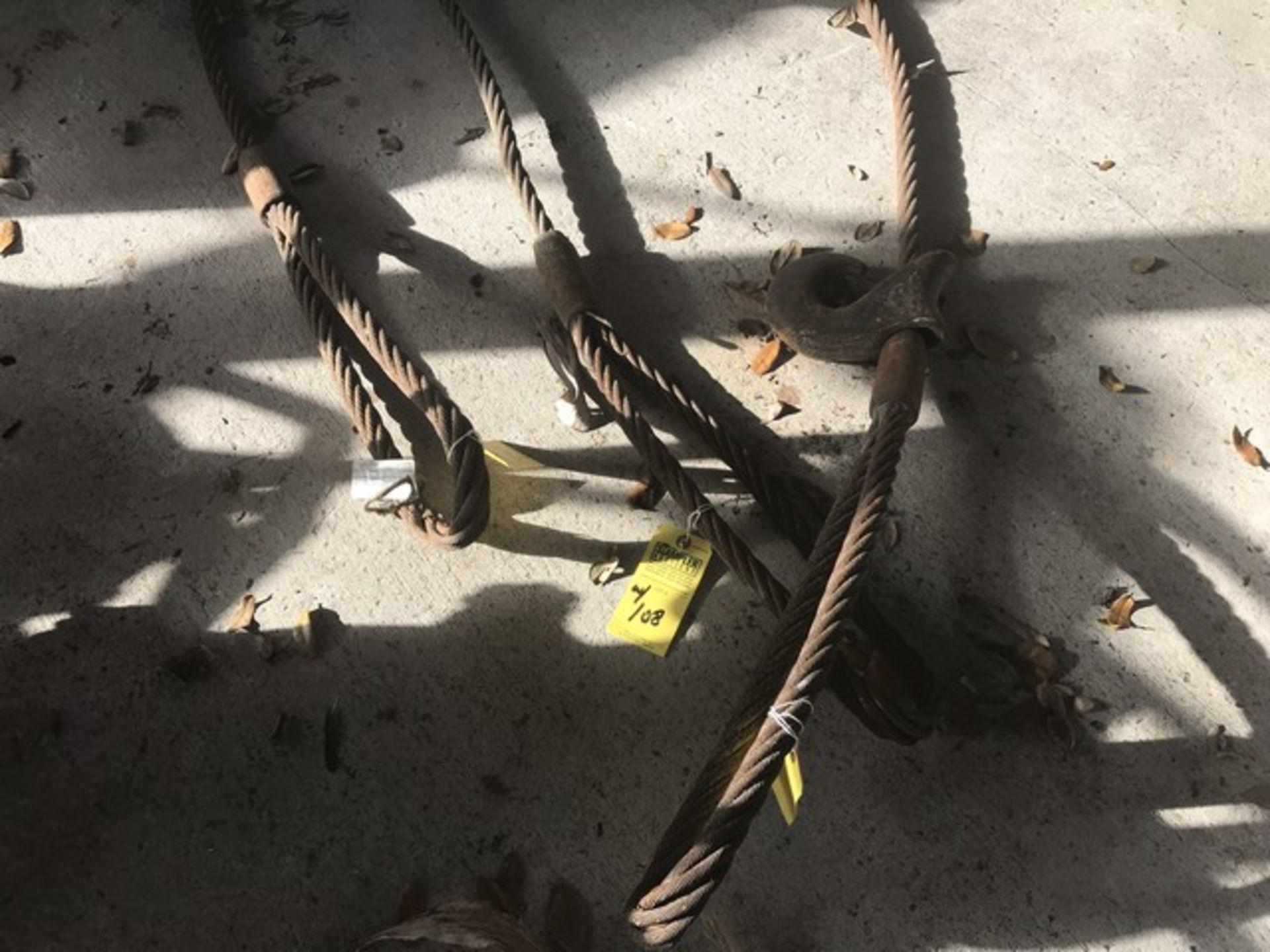 25' STEEL 1'' CABLES WITH CHOKERS - Image 2 of 3