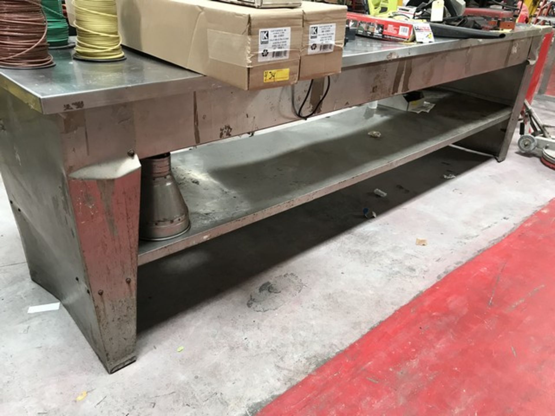 STAINLESS STEEL TABLE - APPROXIMATELY 10'