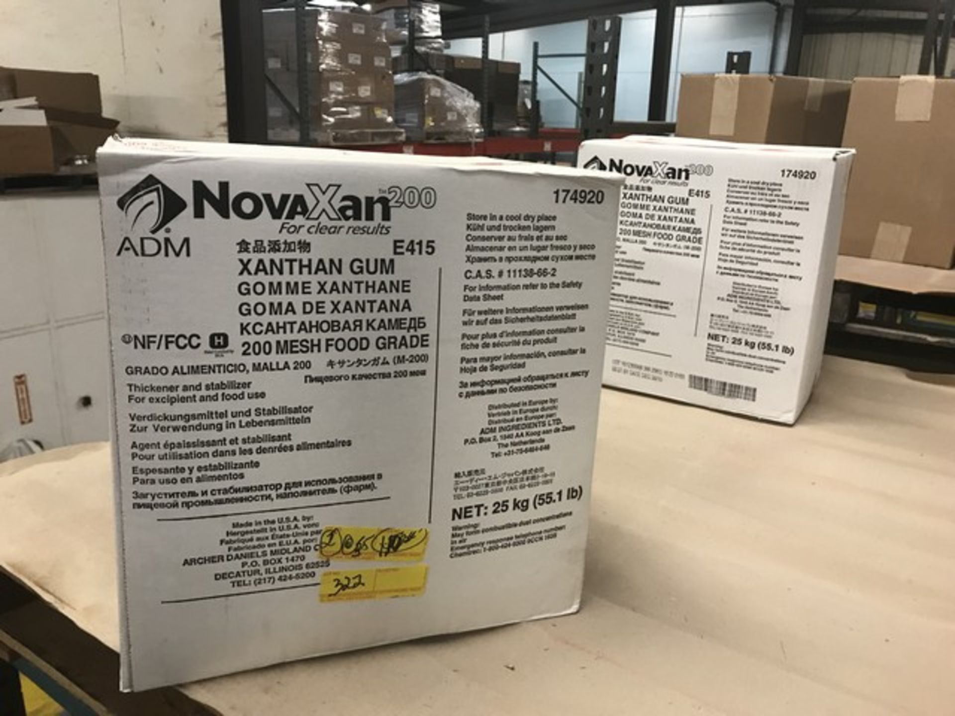 BOXES NOVAXAN GUM (55LBS EACH - 110LBS TOTAL)