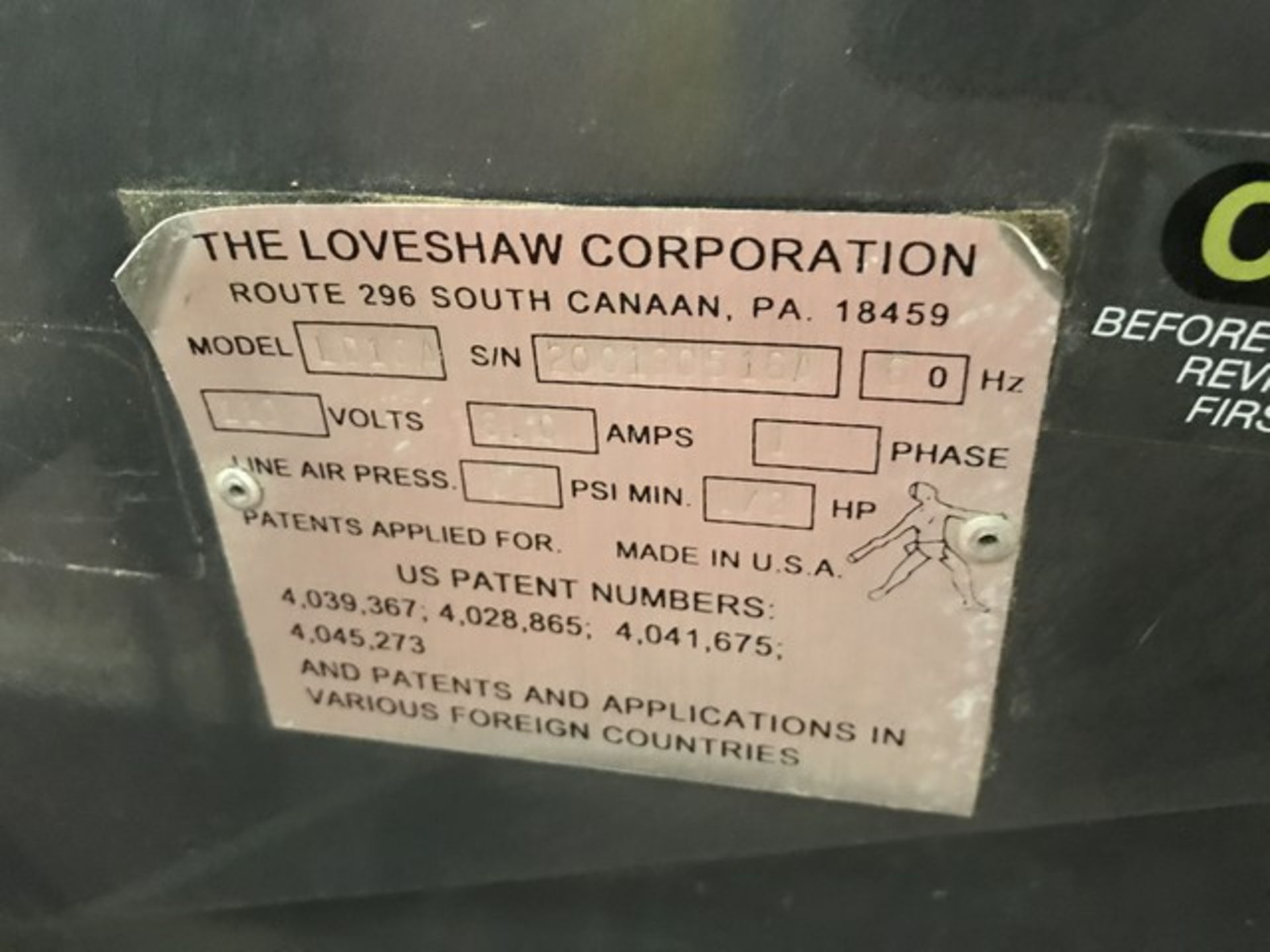 LOVESHAW LITTLE DAVID LD16A CASE SEALER - 110V - Image 3 of 4