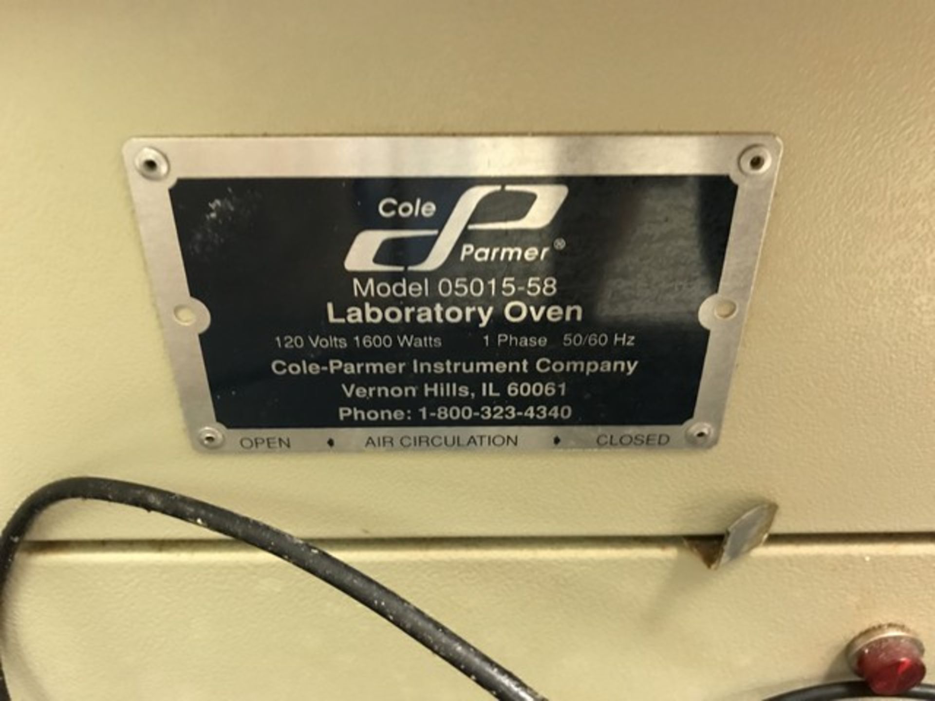 COLE PARMER 05015-58 LAB OVEN - Image 2 of 3
