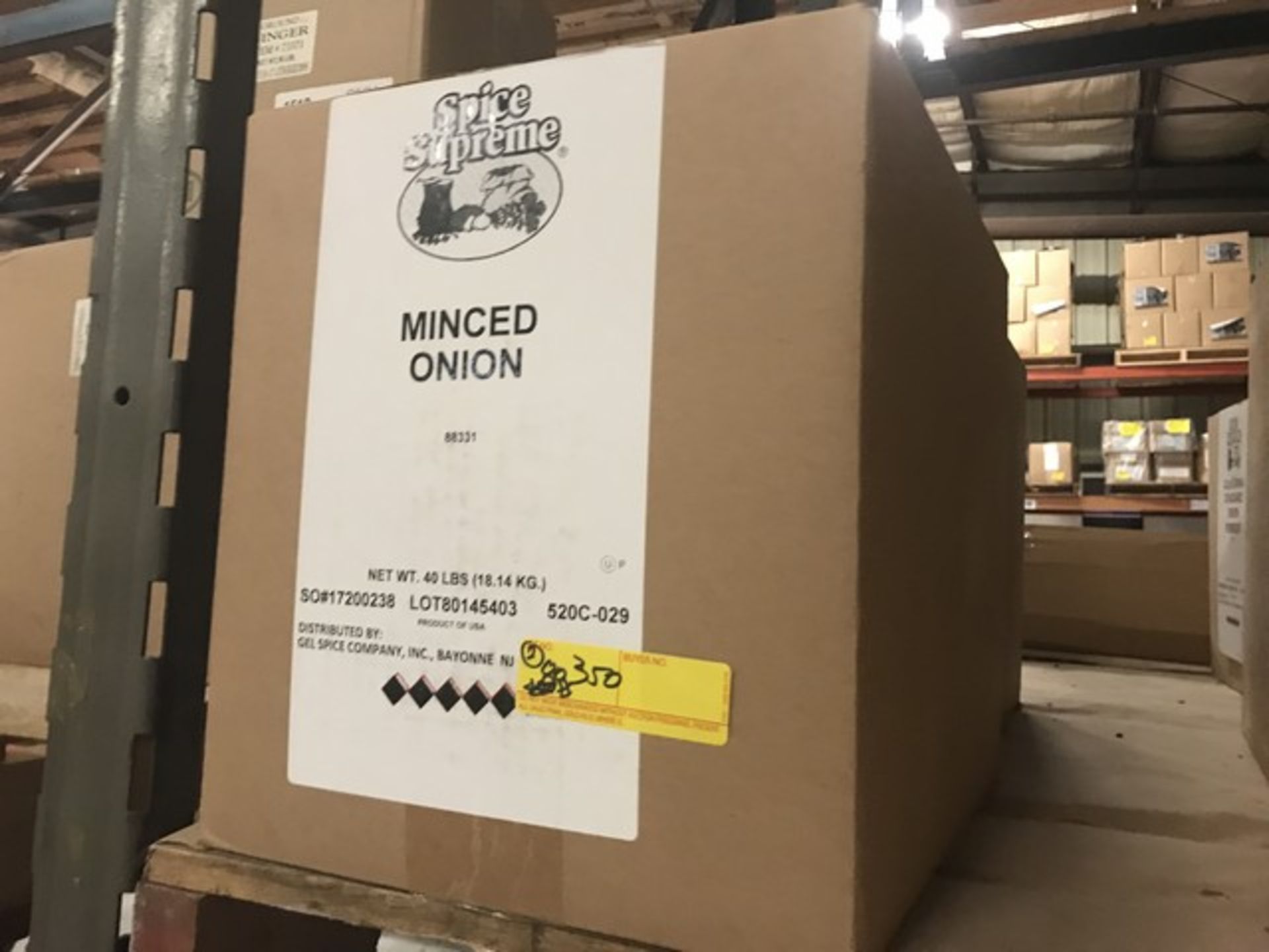 BOXES MINCED ONION (40LBS EACH - 80LBS TOTAL)