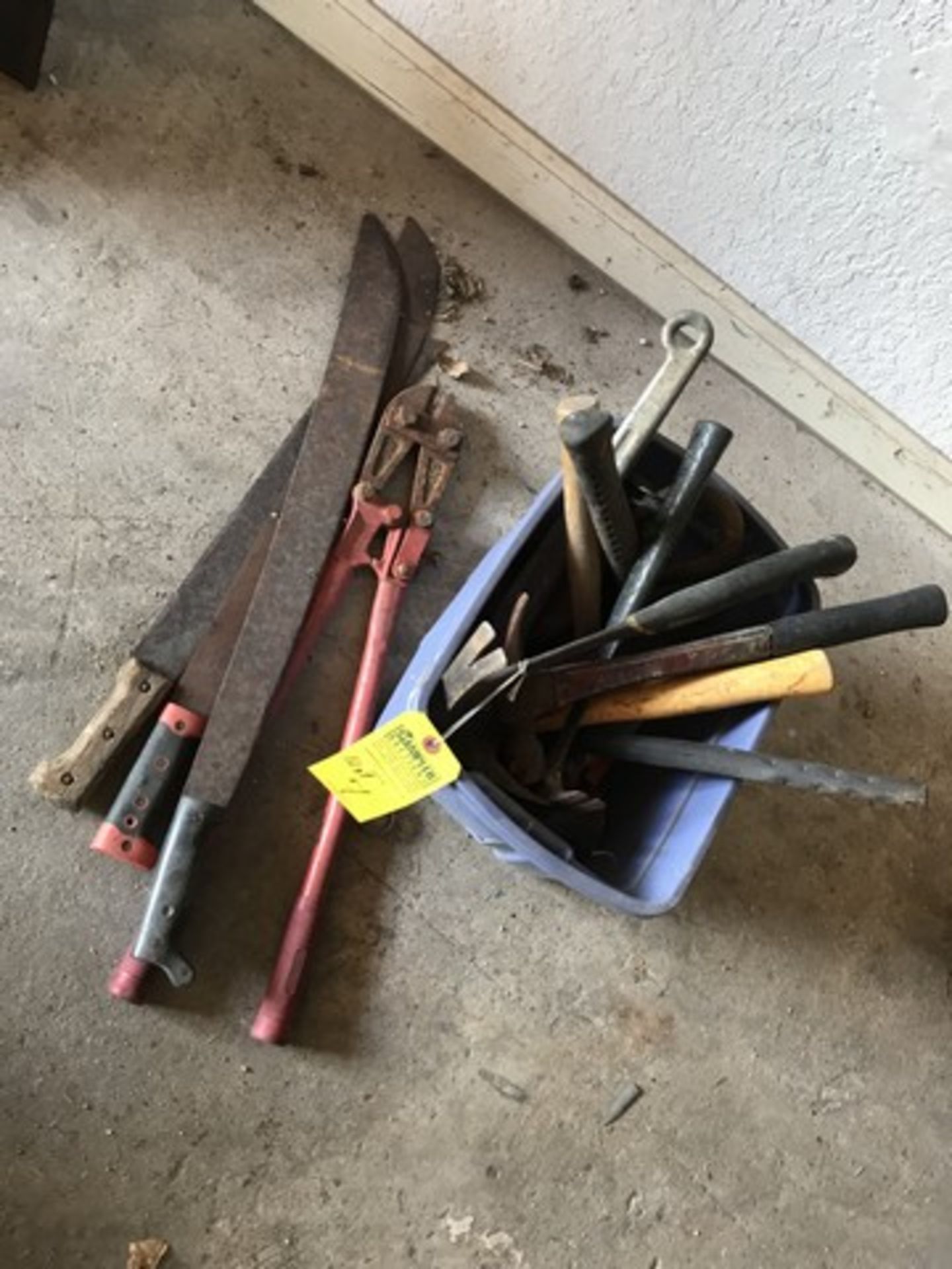 LOT ASSORTED HAND TOOLS, ETC.