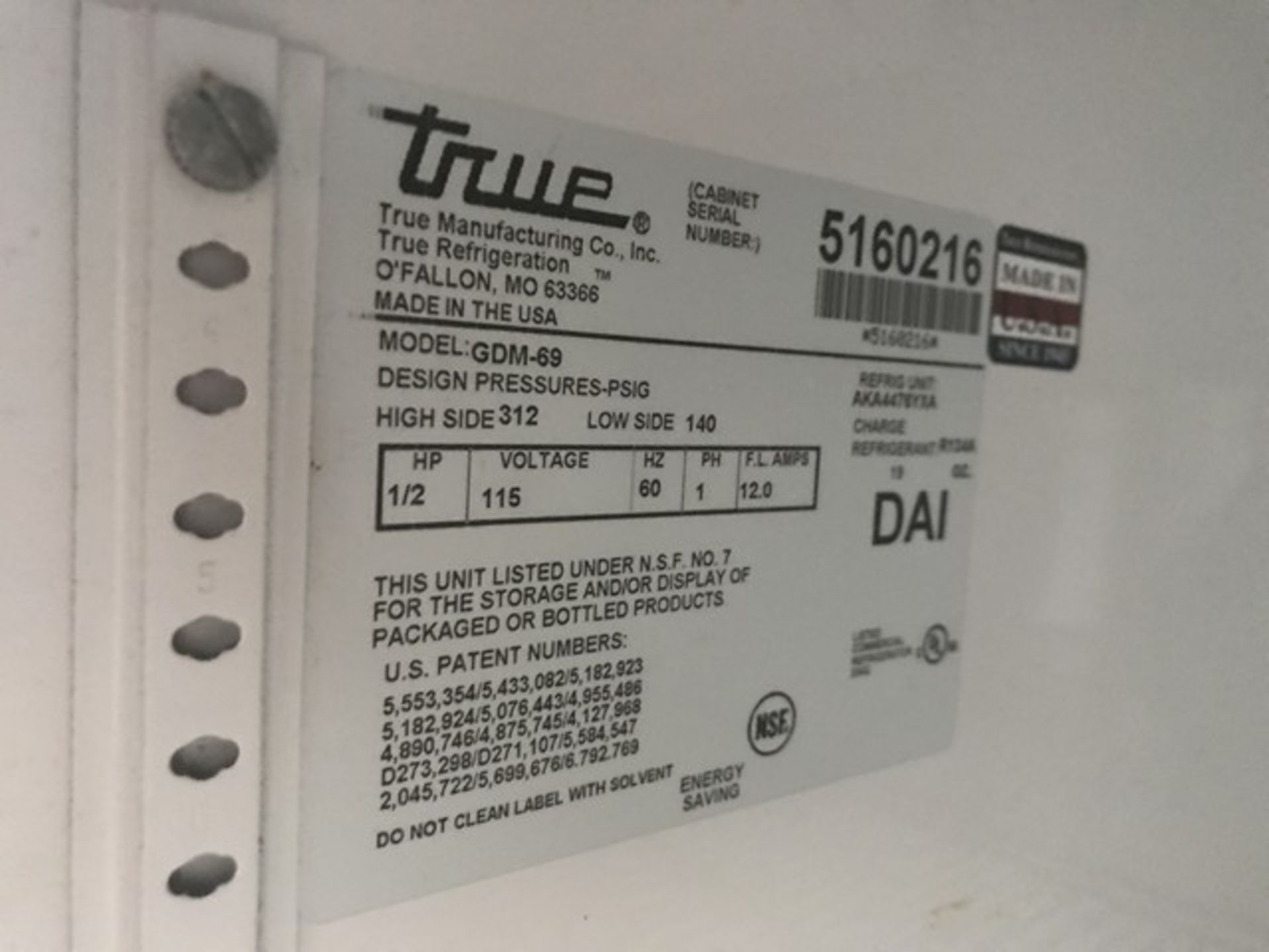 TRUE GDM-69 3-DOOR REFRIGERATOR (FOB LAKE WORTH, FL) - Image 3 of 3