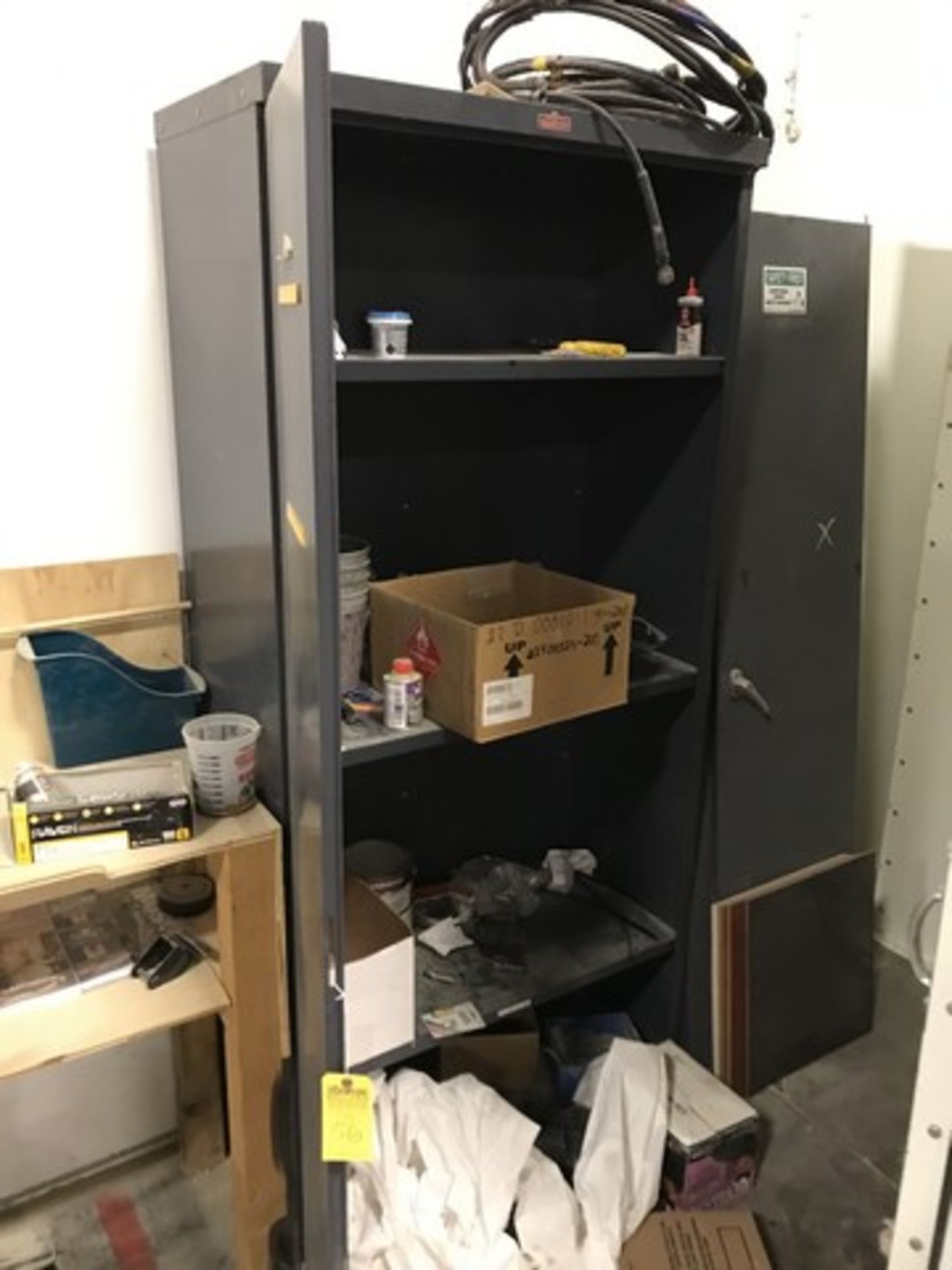 ADAPTO METAL STORAGE CABINET (DOOR NEEDS REPAIR)