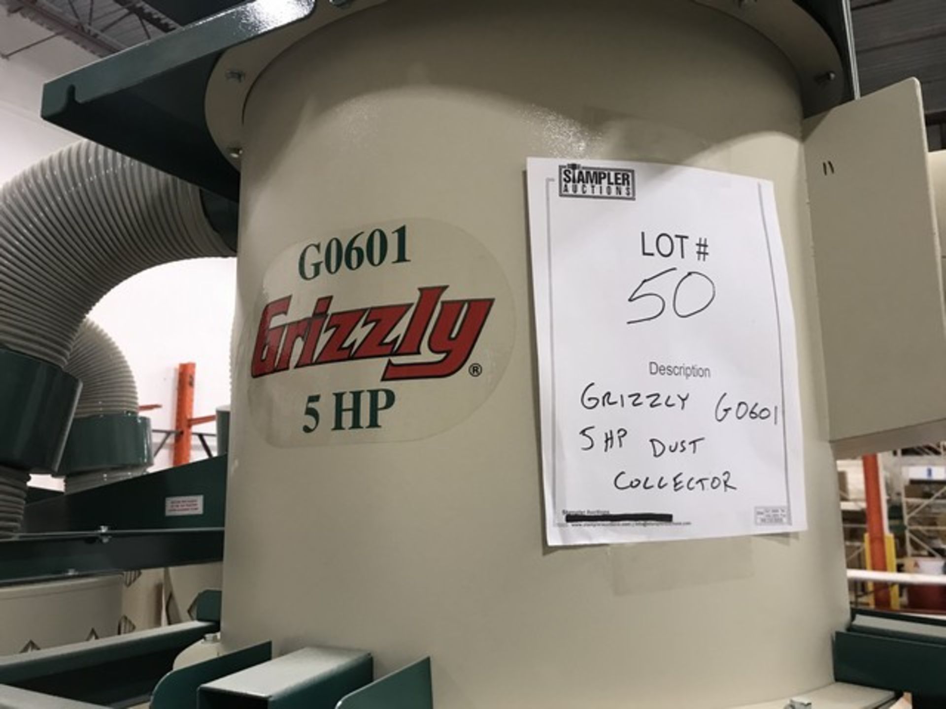 GRIZZLY G0601 5HP DUST COLLECTOR - Image 2 of 5