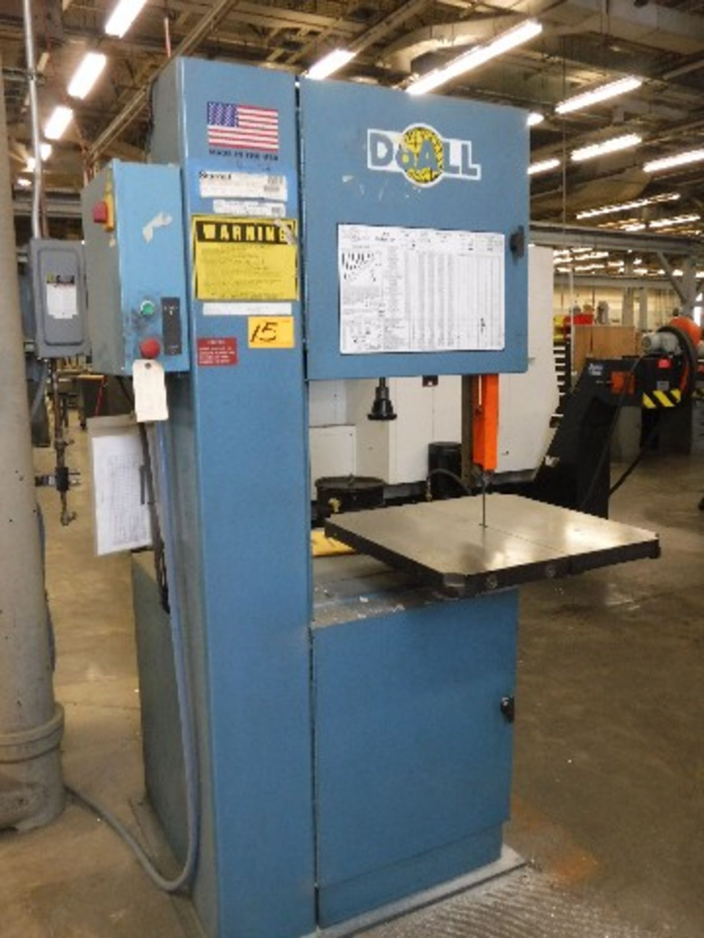 DOALL 2013-V BANDSAW, S/N 571-08552