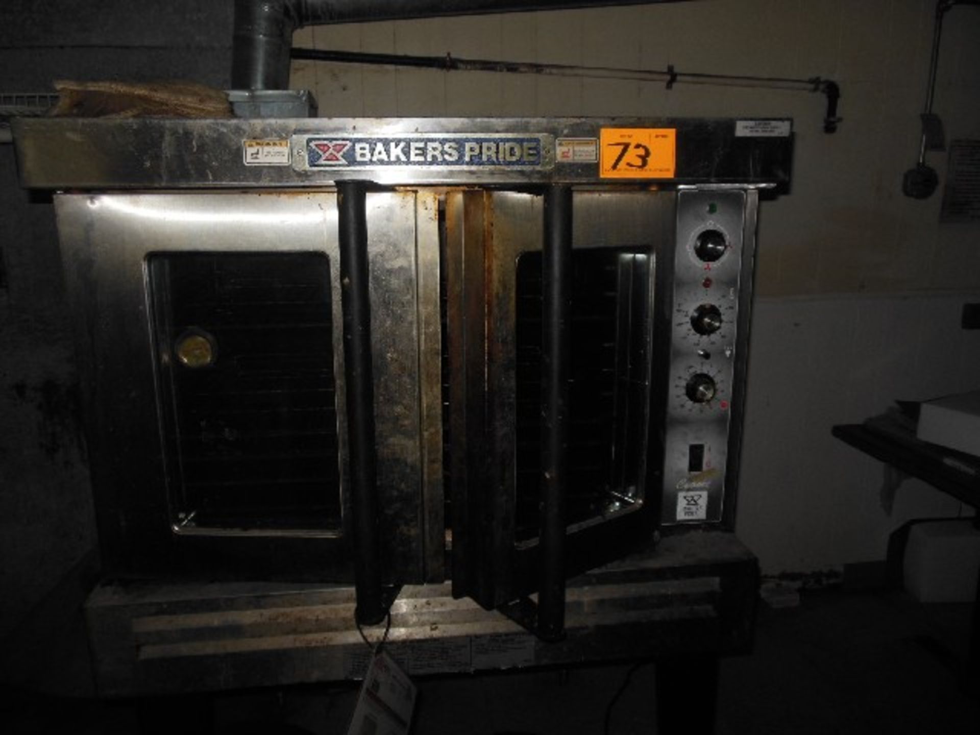 BAKERS PRIDE MODEL 455BC0GN-1 SINGLE DECK GAS CONVECTION OVEN, S/N 60339