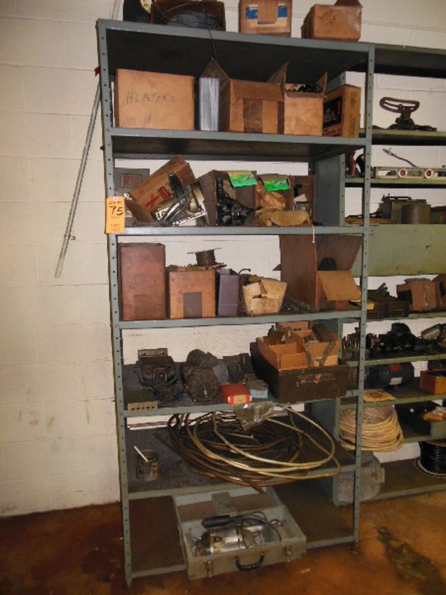 LOT: STEEL SHELVING & CONTENTS