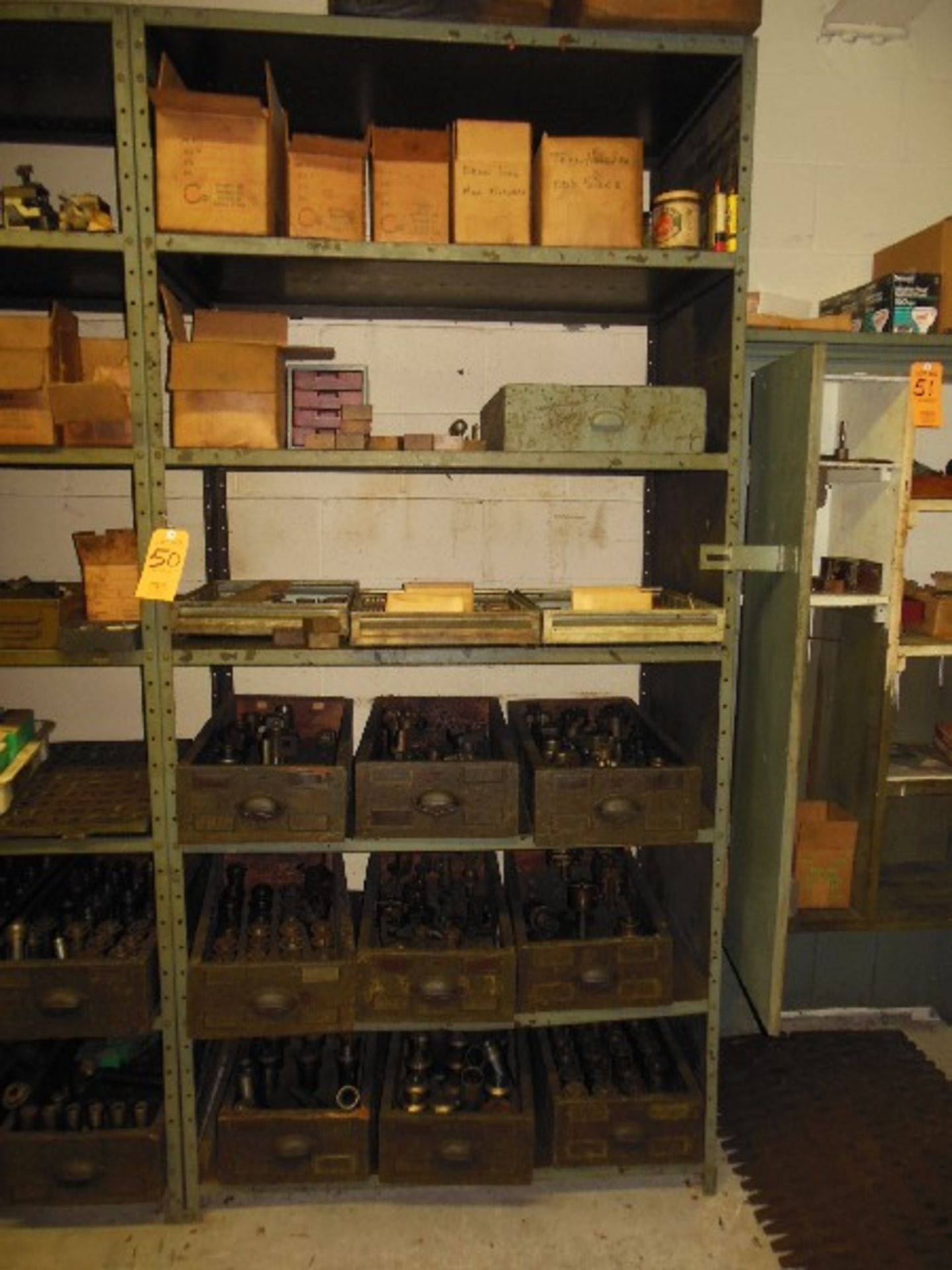 LOT: STEEL SHELVING & CONTENTS