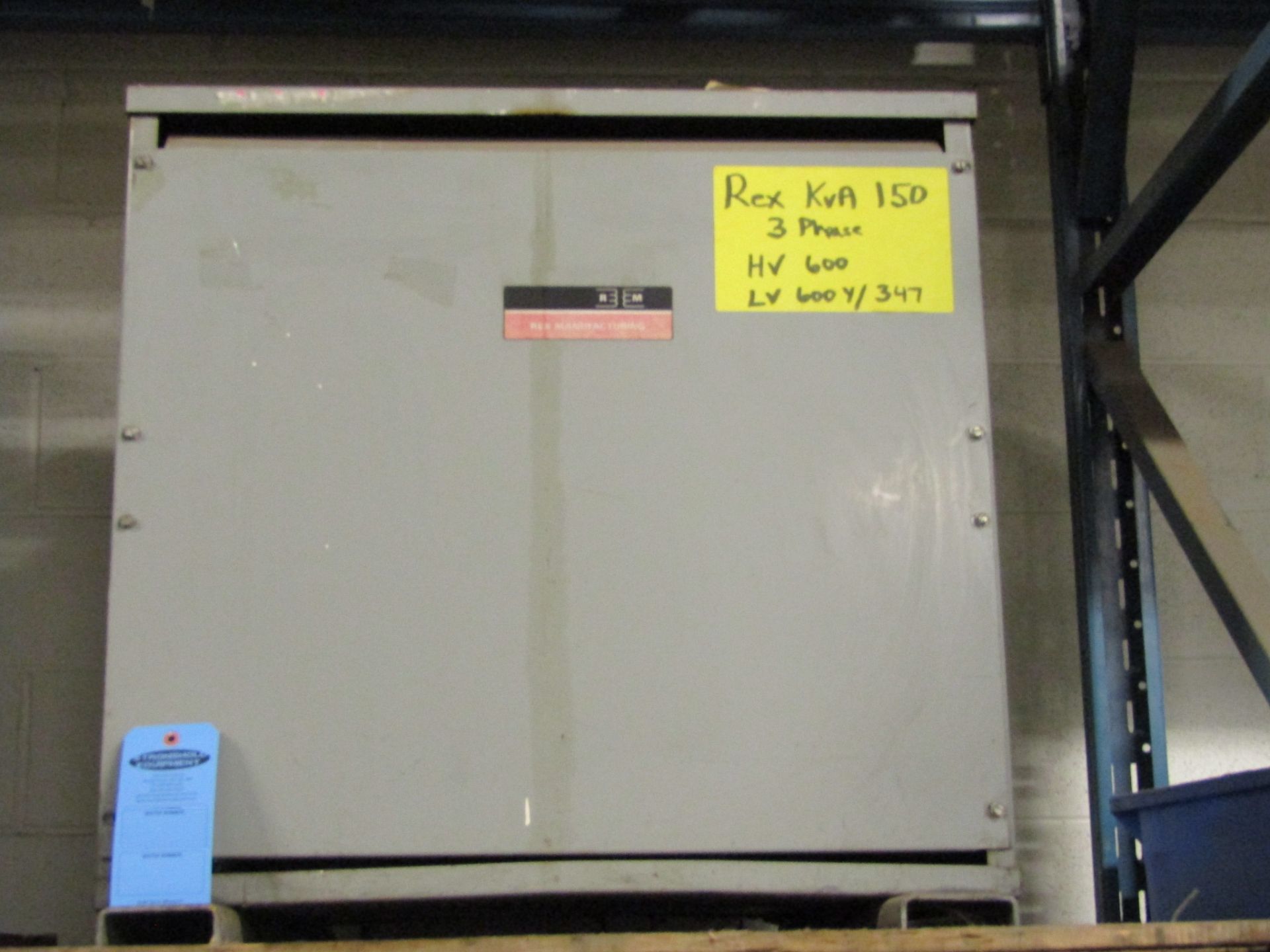 Rex Electrical Transformer 150 KVA - 600V to 600Y/347V 3 phase