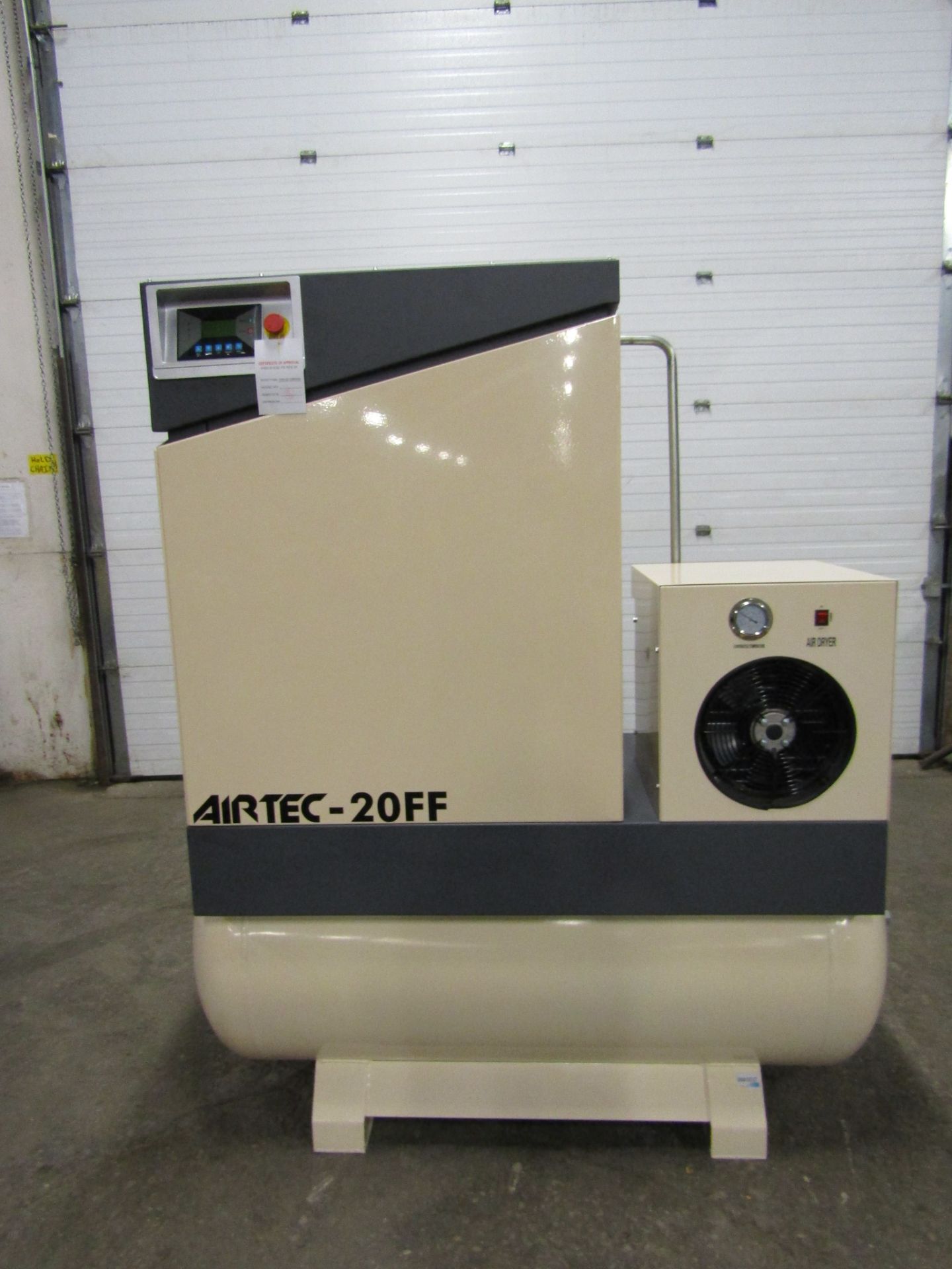 Airtec model 20FF - 20HP Air Compressor with built on DRYER - MINT UNUSED COMPRESSOR with 125 Gallon