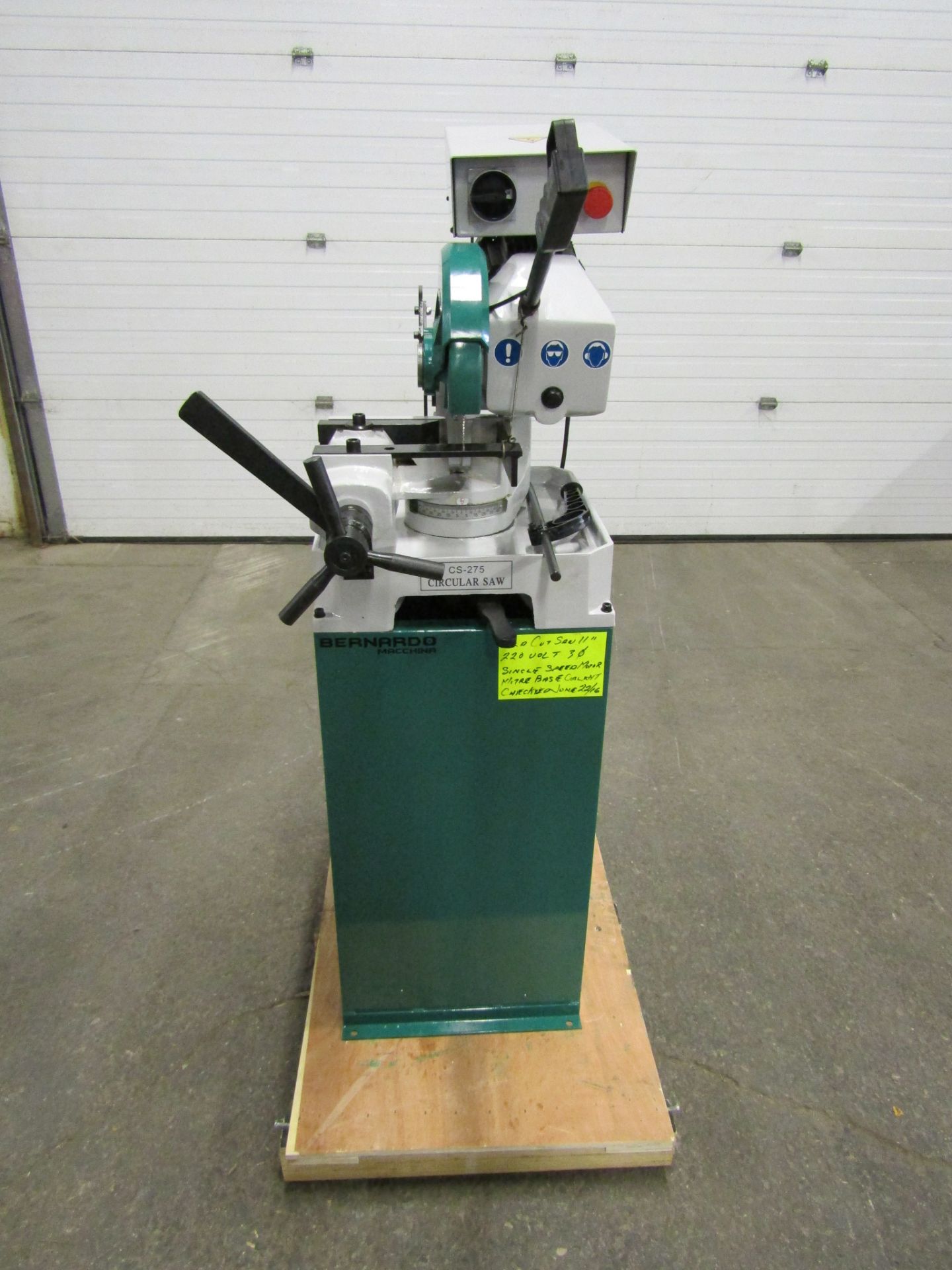 Bernardo CS-350 14" Cold Saw - 2HP 220V 3 phase with coolant pump - MINT UNUSED UNIT - Image 2 of 2